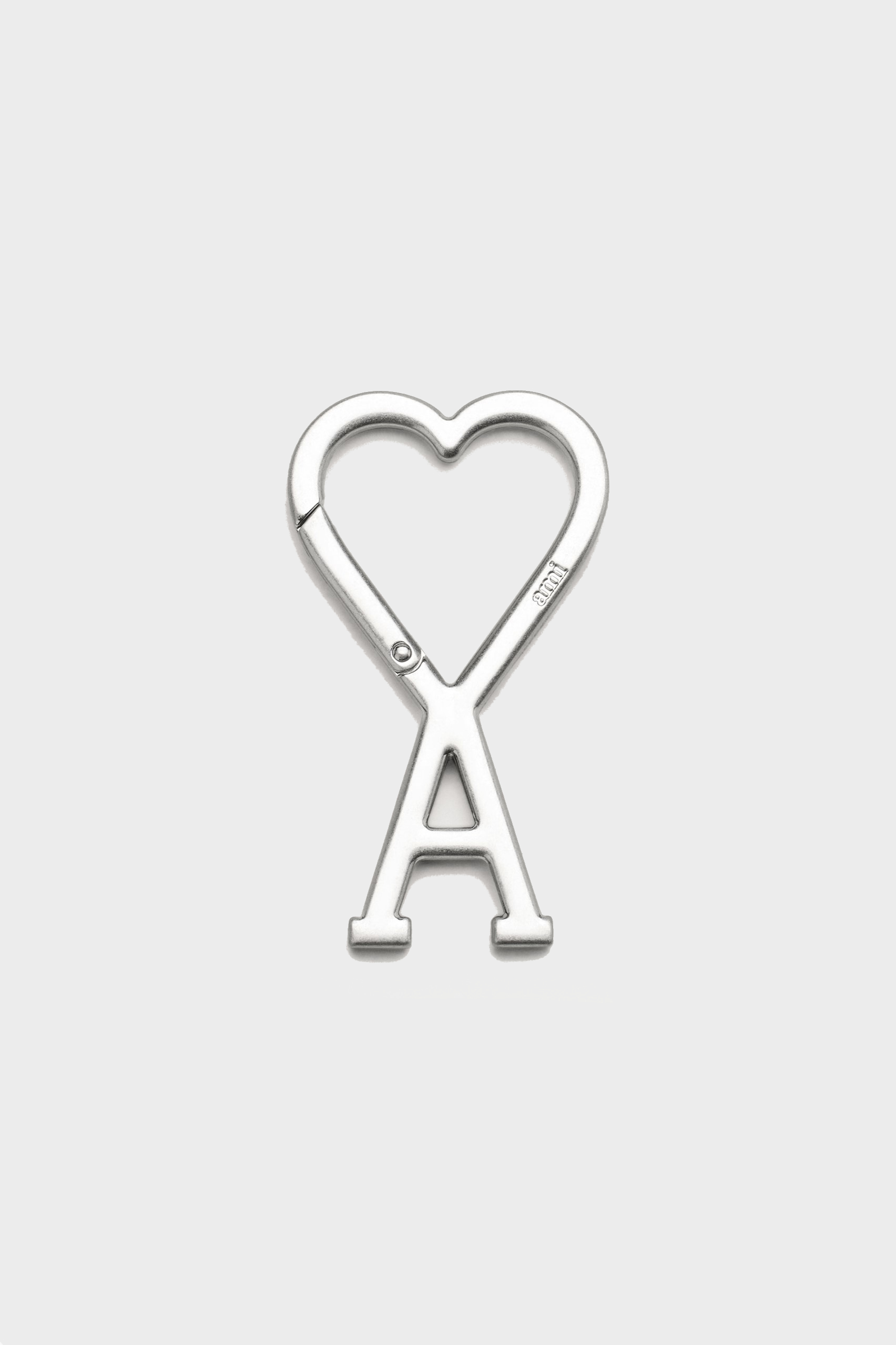 AMI PARIS de Coeur Hook Keyring in Vibrated Silver