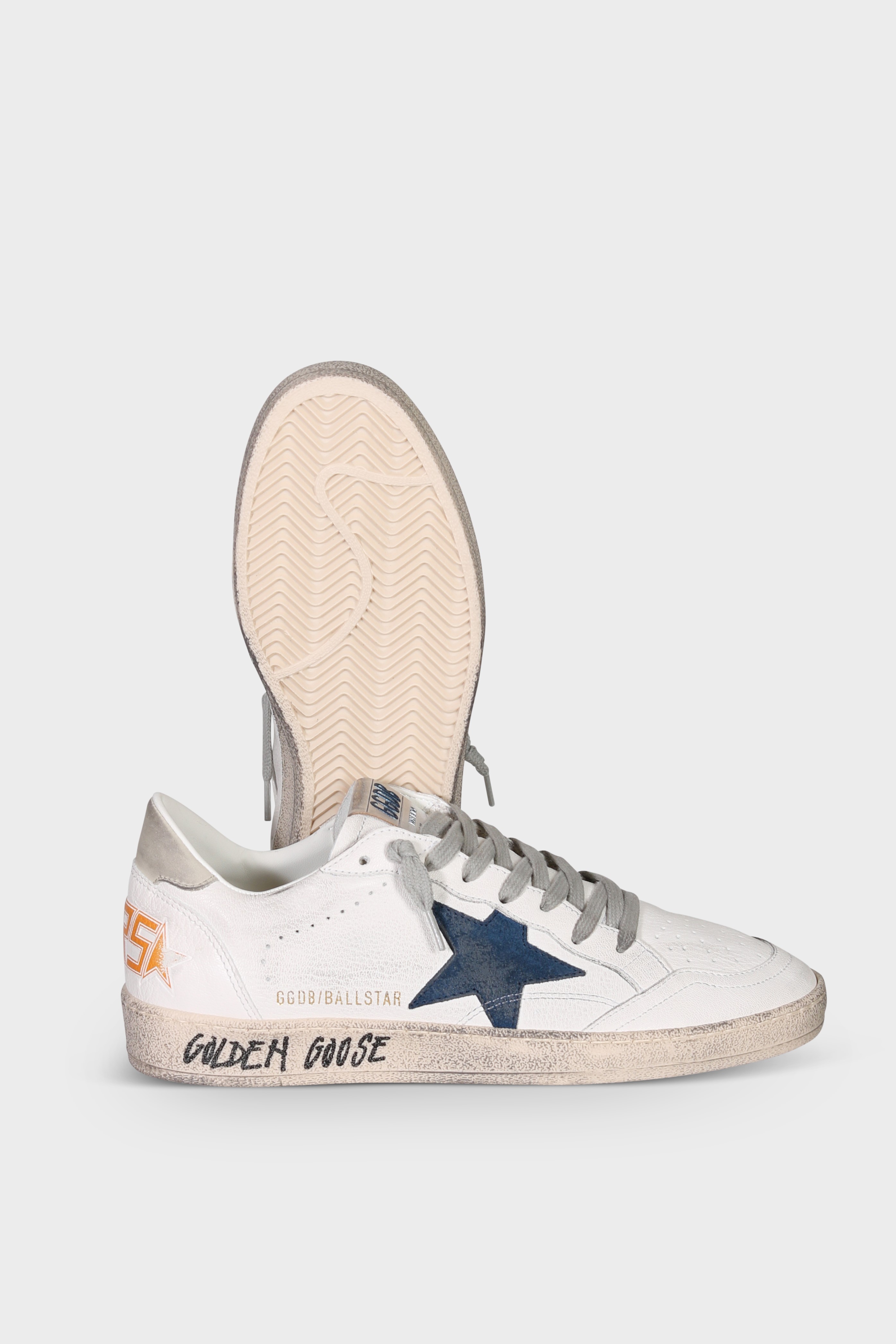 GOLDEN GOOSE Ballstar in White/Blue/Ice
