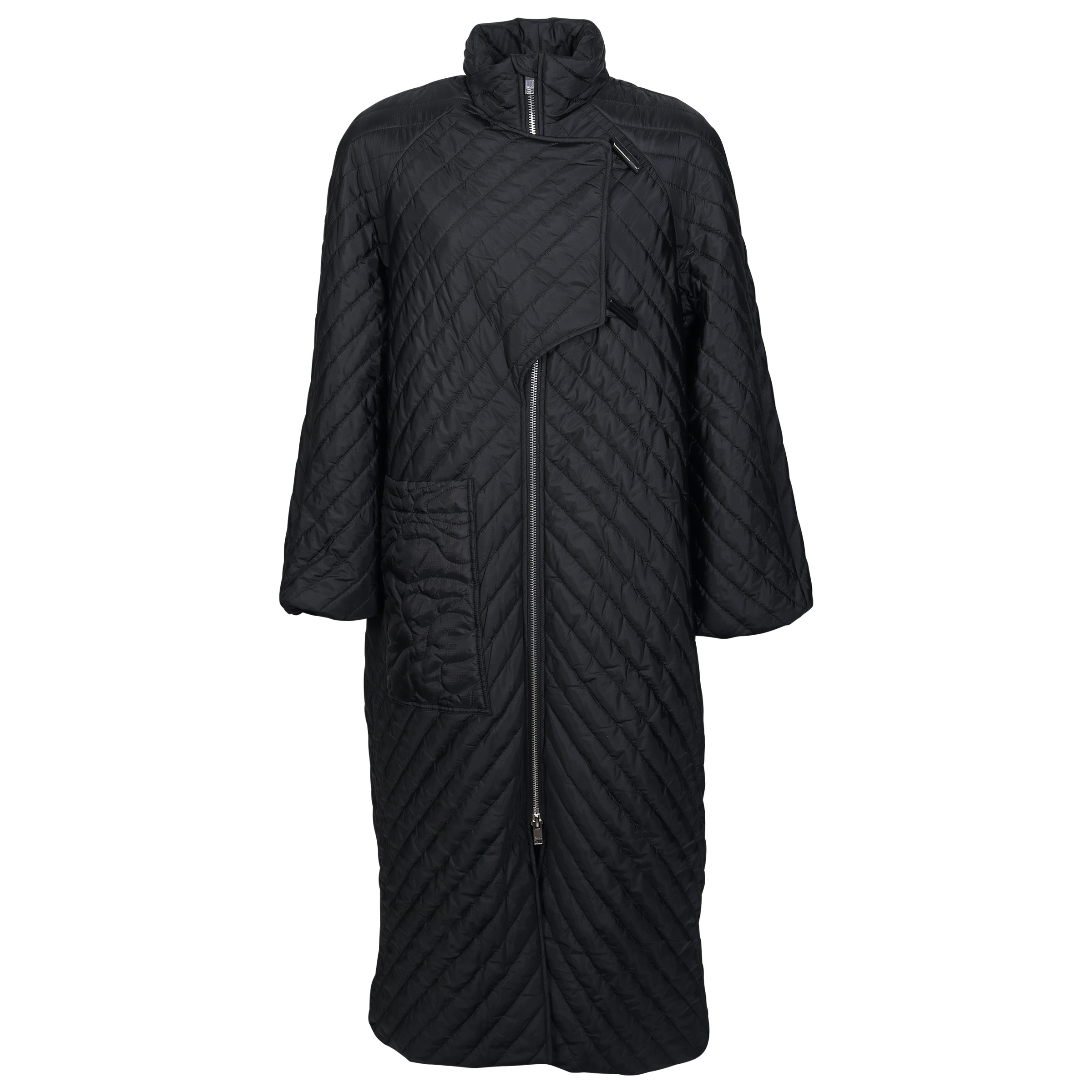 Ganni Recycled Ripstop Quilt Coat in Black
