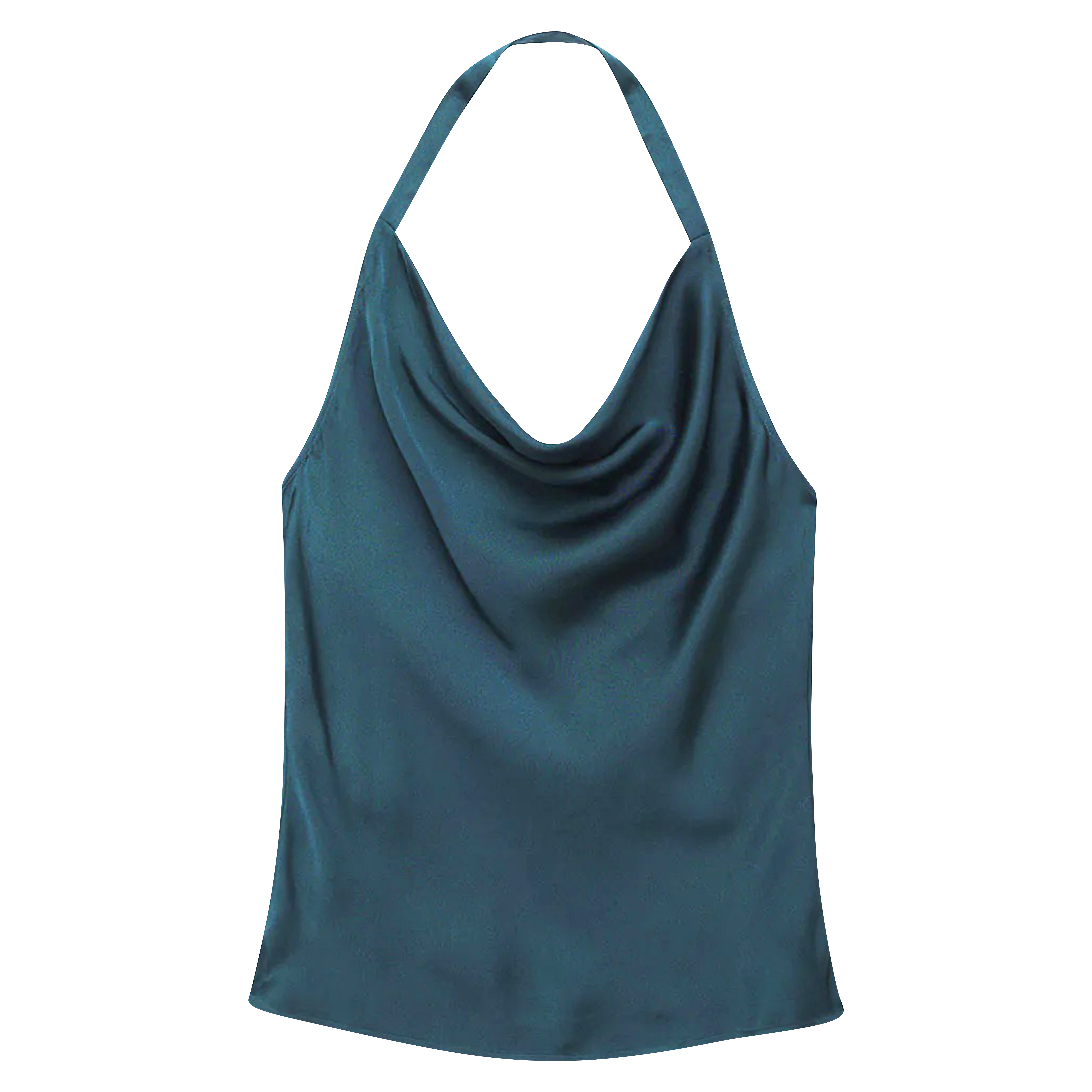 Anine Bing Kia Silk Top in Steel Blue XS