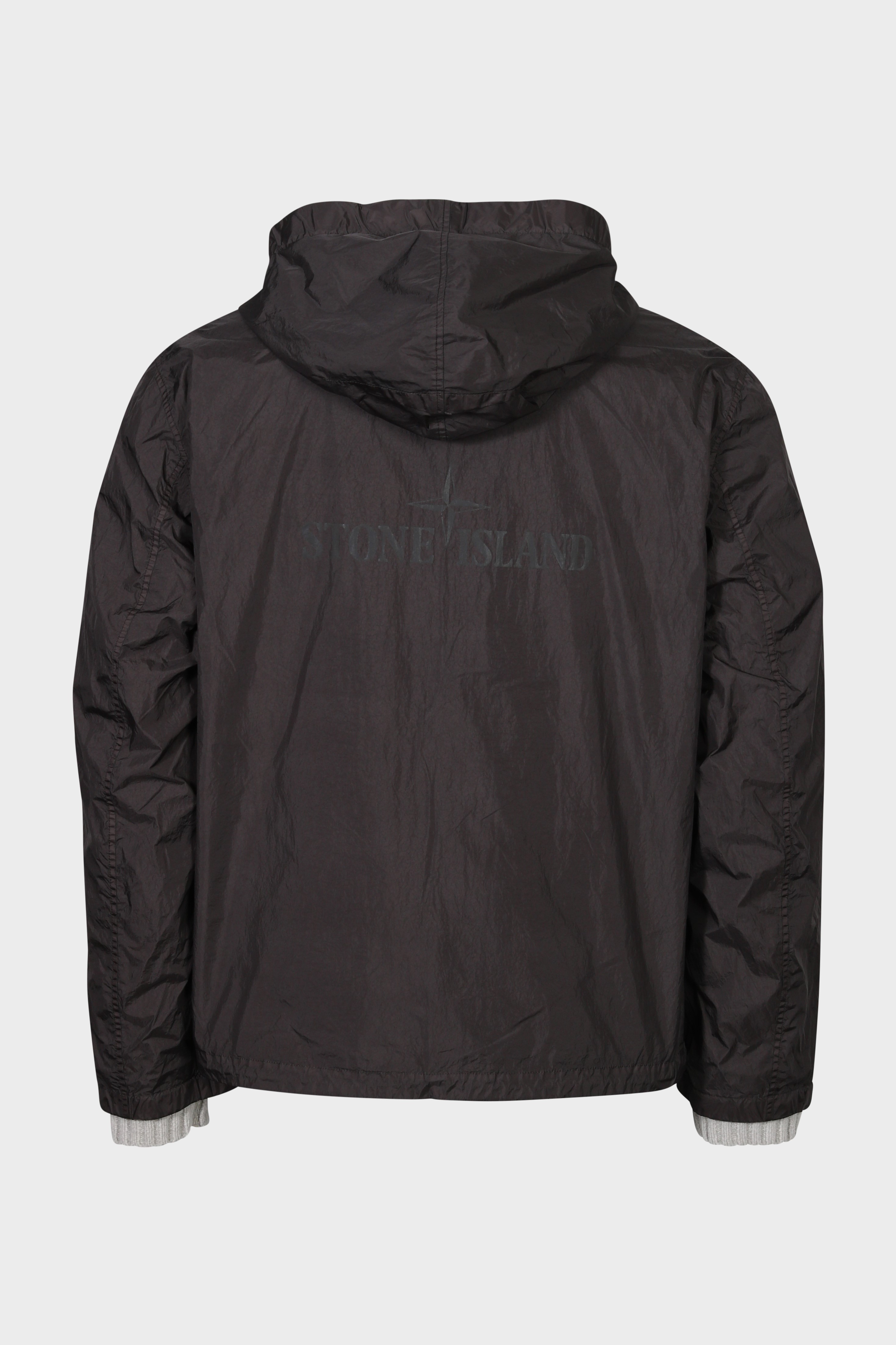 STONE ISLAND Reversible Padded Cotton Knit Jacket in Light Grey