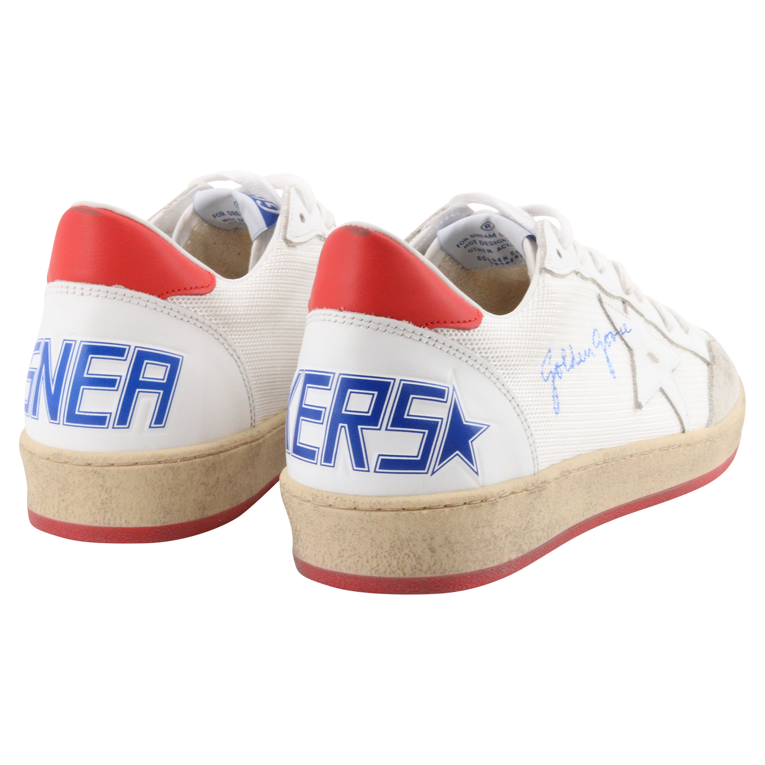 Golden Goose Sneaker Ballstar White/Ice/Cherry Red