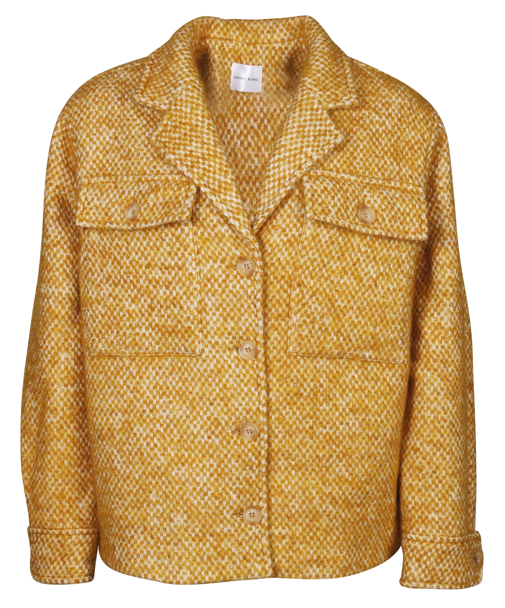 Anine Bing Wool Jacket Gold/Offwhite