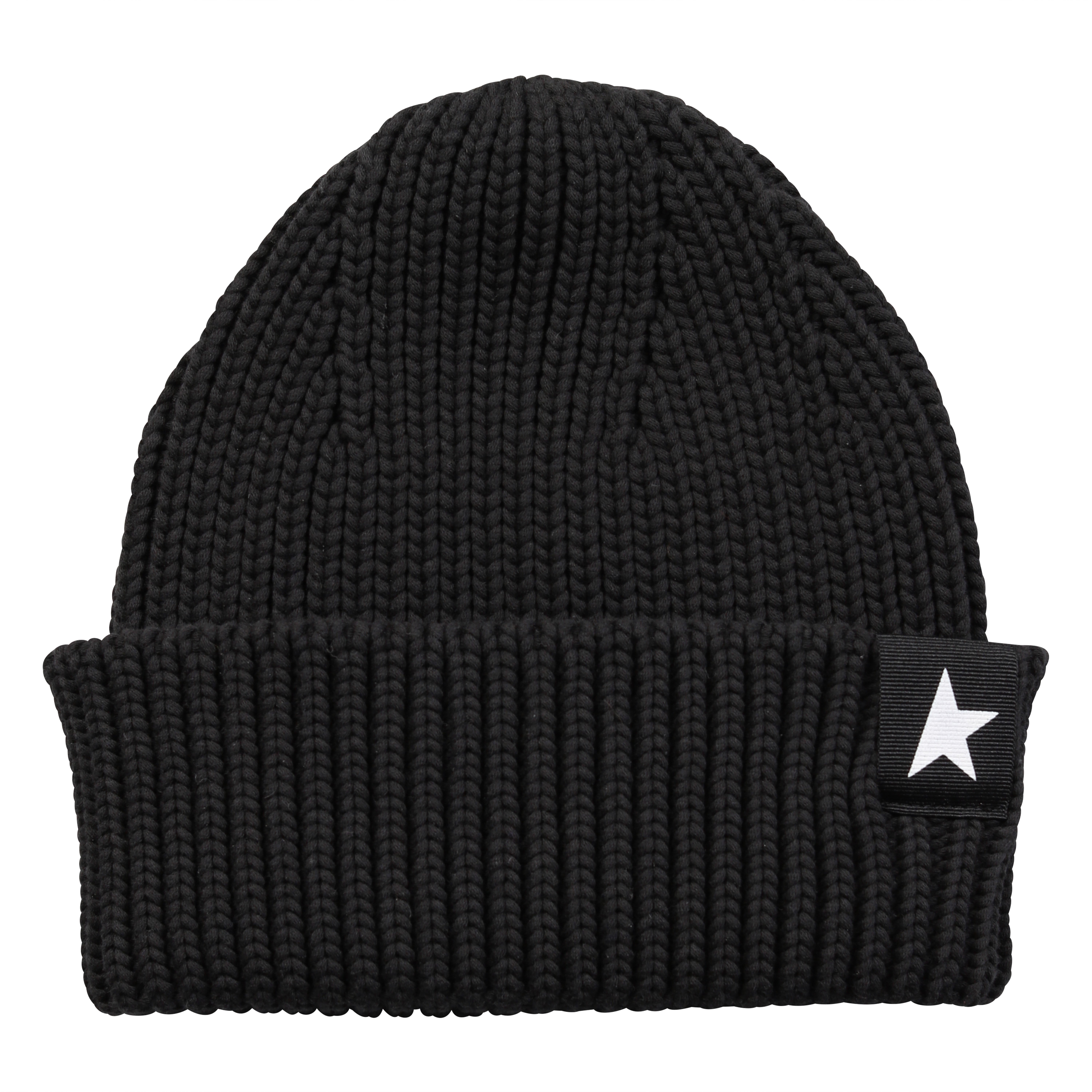 Golden Goose Beanie Damian High Turn in Black S