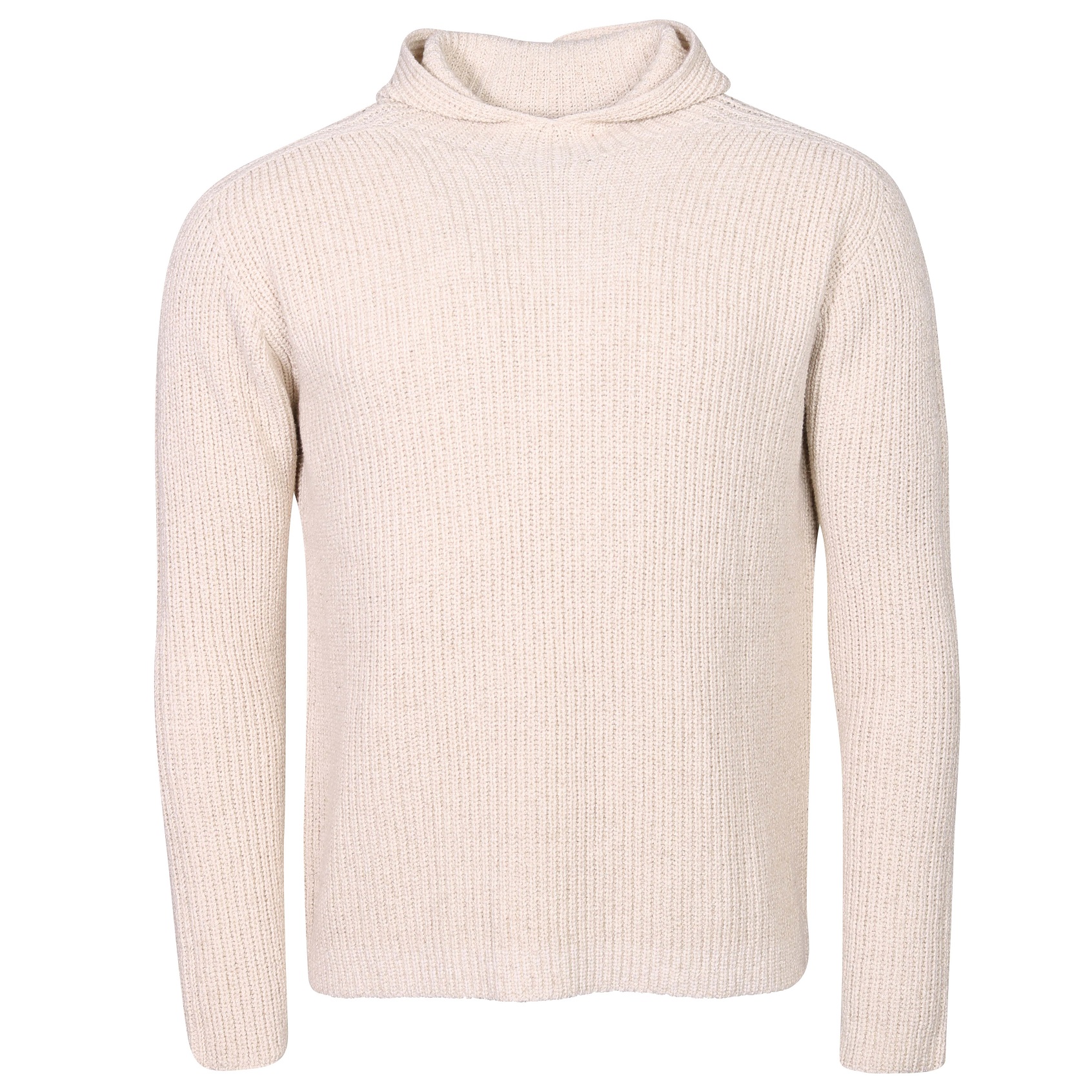 HANNES ROETHER Hooded Knit Pullover in Sugar