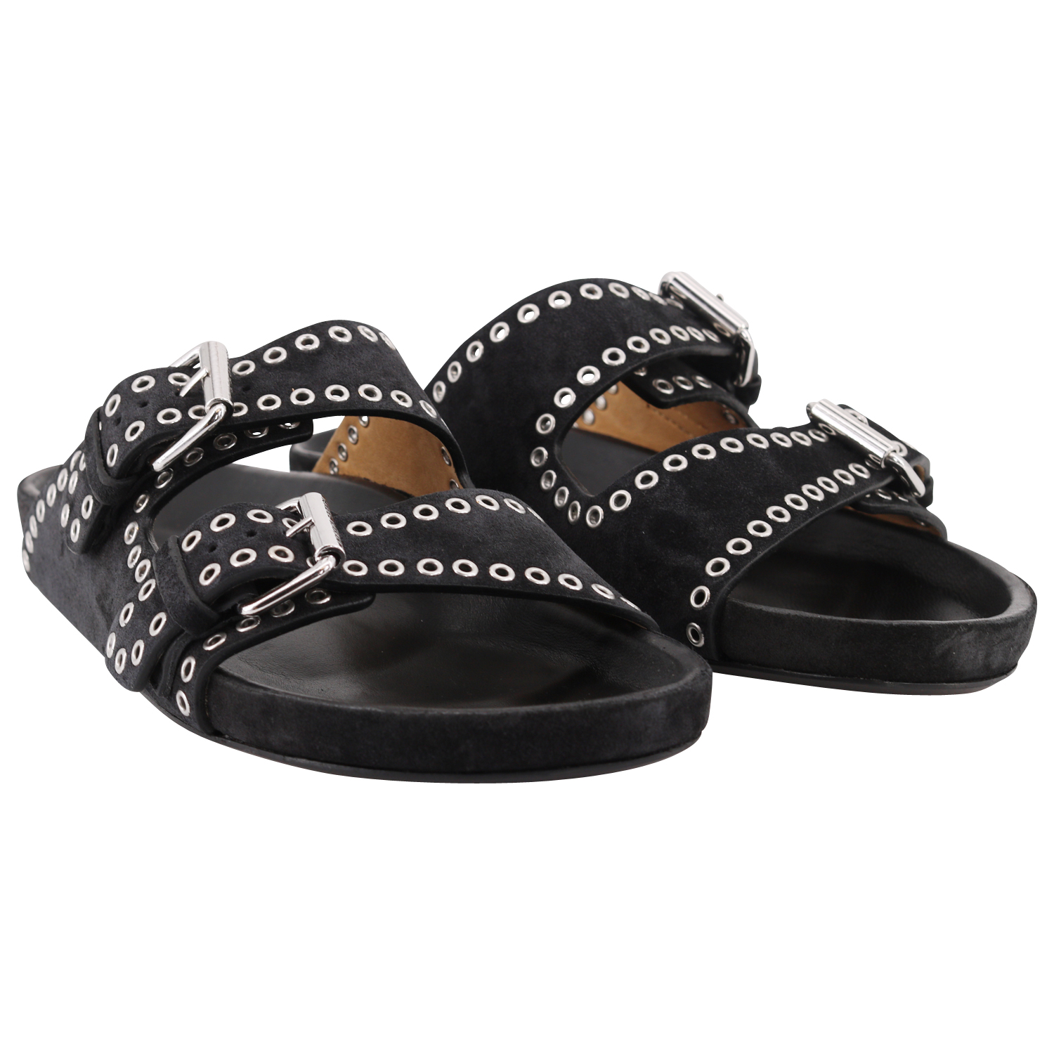 Isabel Marant Sandals Lennyo Faded Black Suede 39