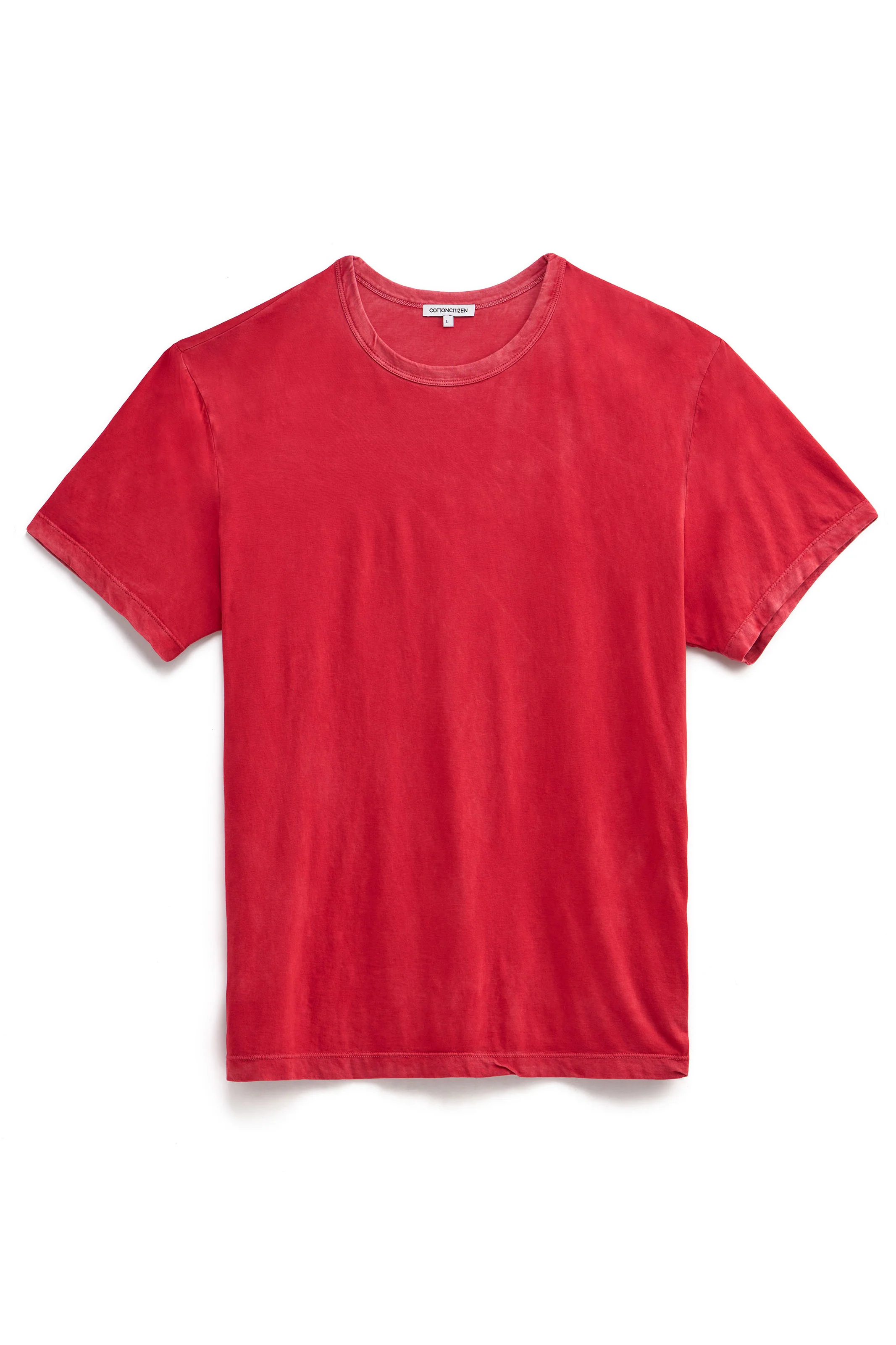 COTTON CITIZEN Classic Crewneck T-Shirt in Vintage Crimson