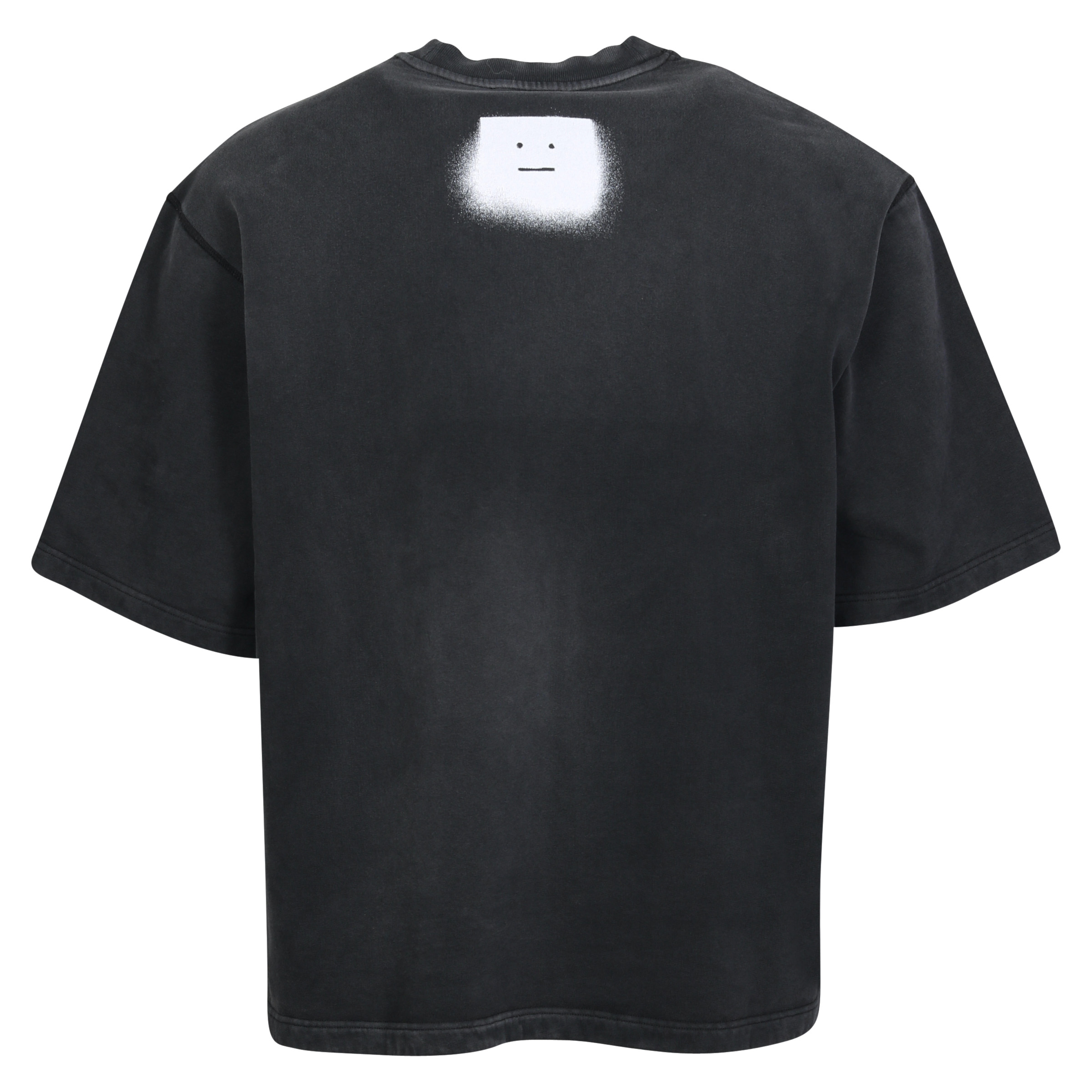 Acne Studios Heavy T-Shirt in Black Back and Front Printed L
