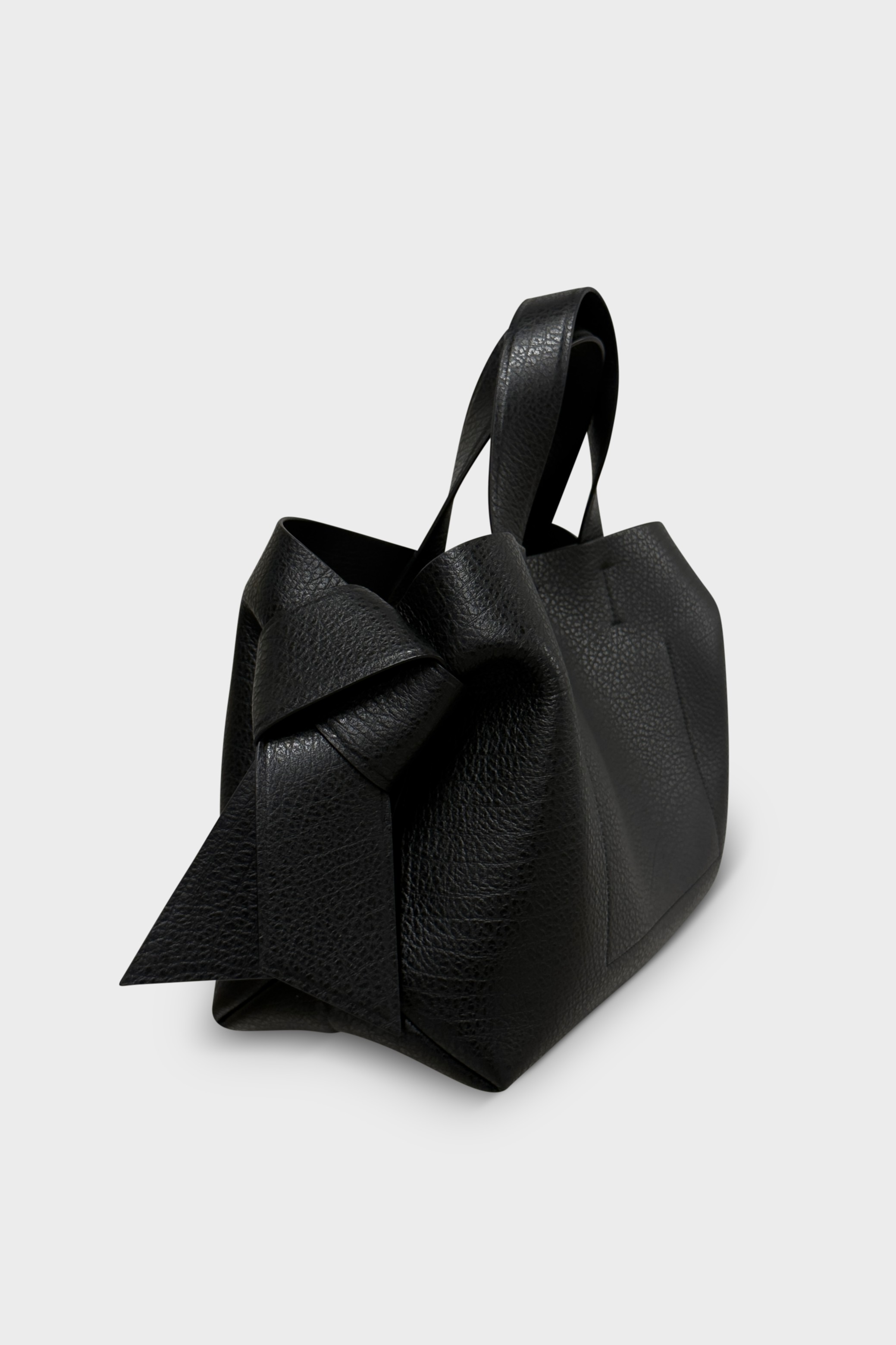 ACNE STUDIOS Musubi Tote Bag in Grained Leather Black