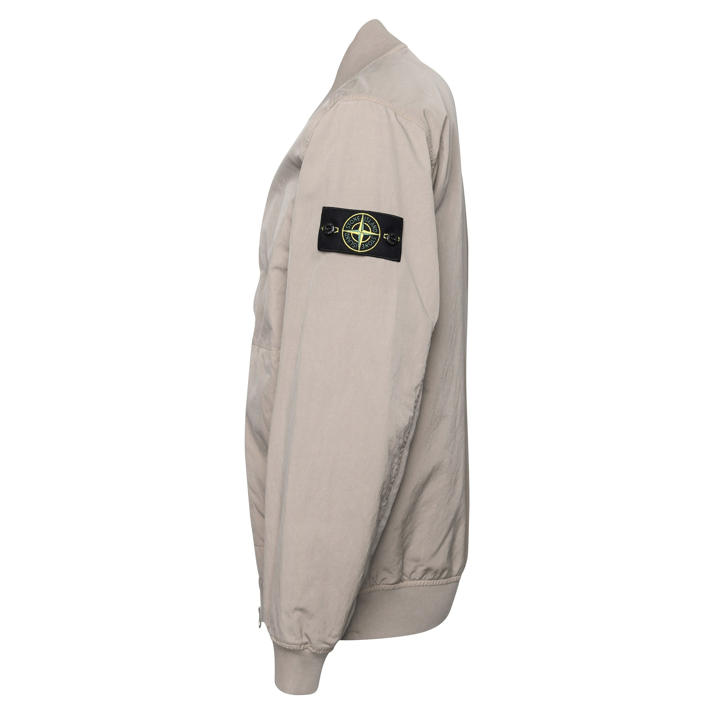 Stone Island Cupro Cotton Twill Light Bomber Jacket in Dove Grey M