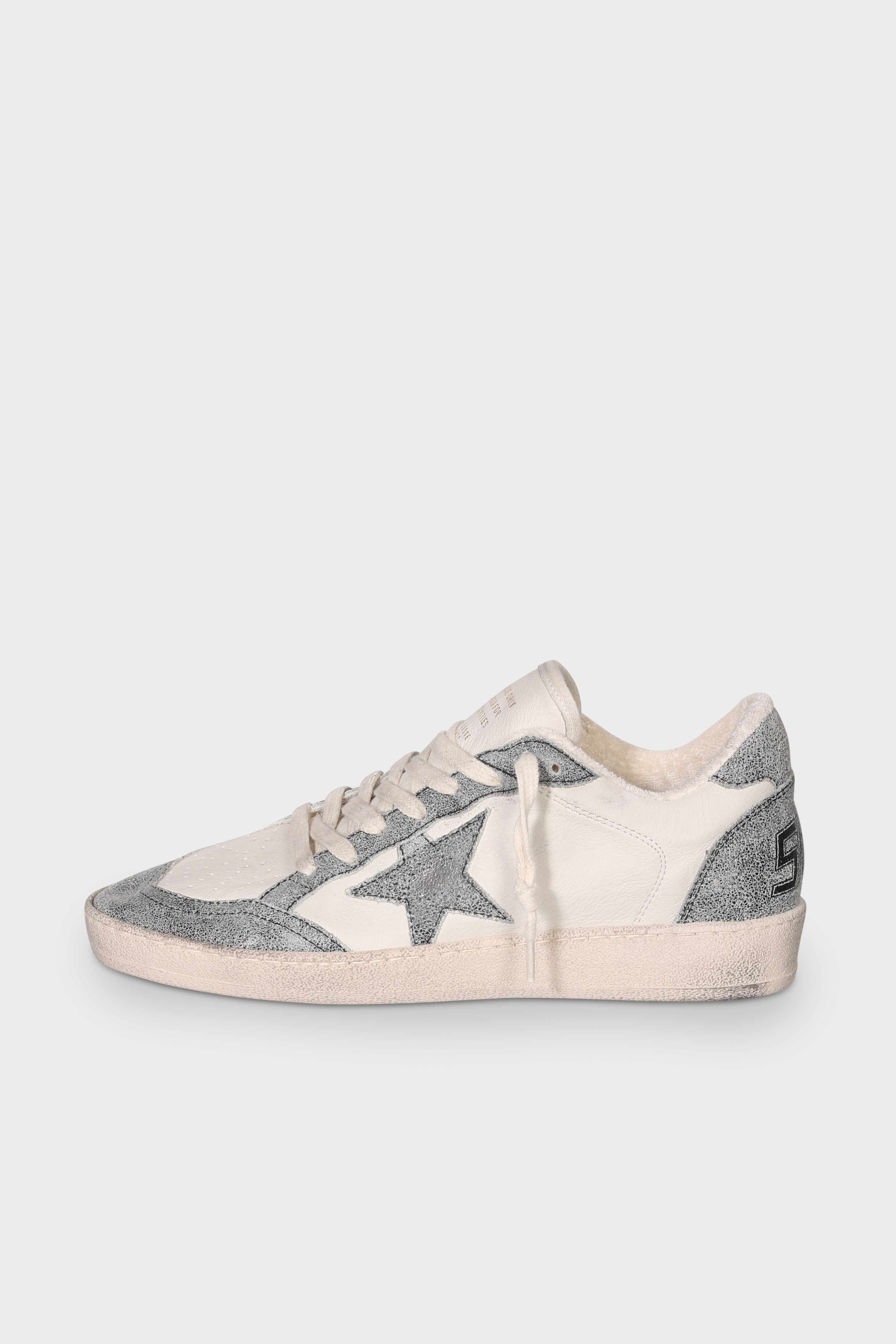 GOLDEN GOOSE Sneaker Ballstar in Off White/Dark Grey 37