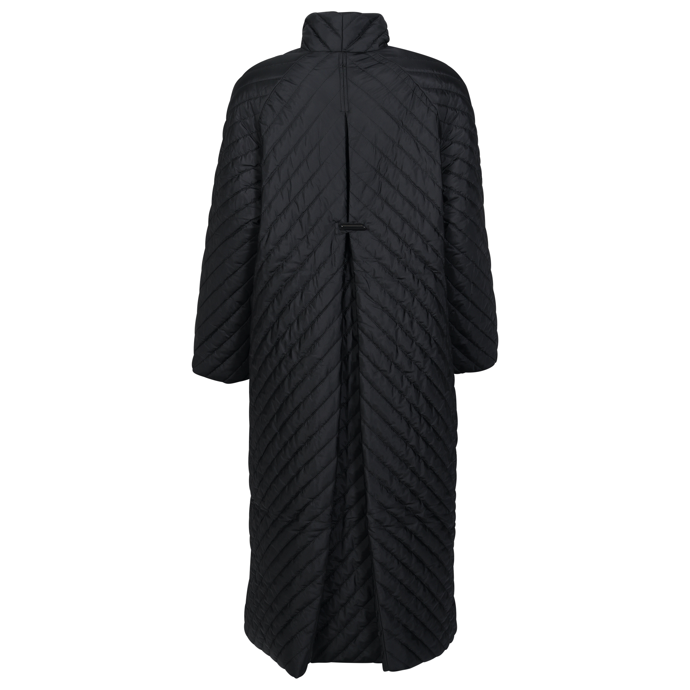 Ganni Recycled Ripstop Quilt Coat in Black 34