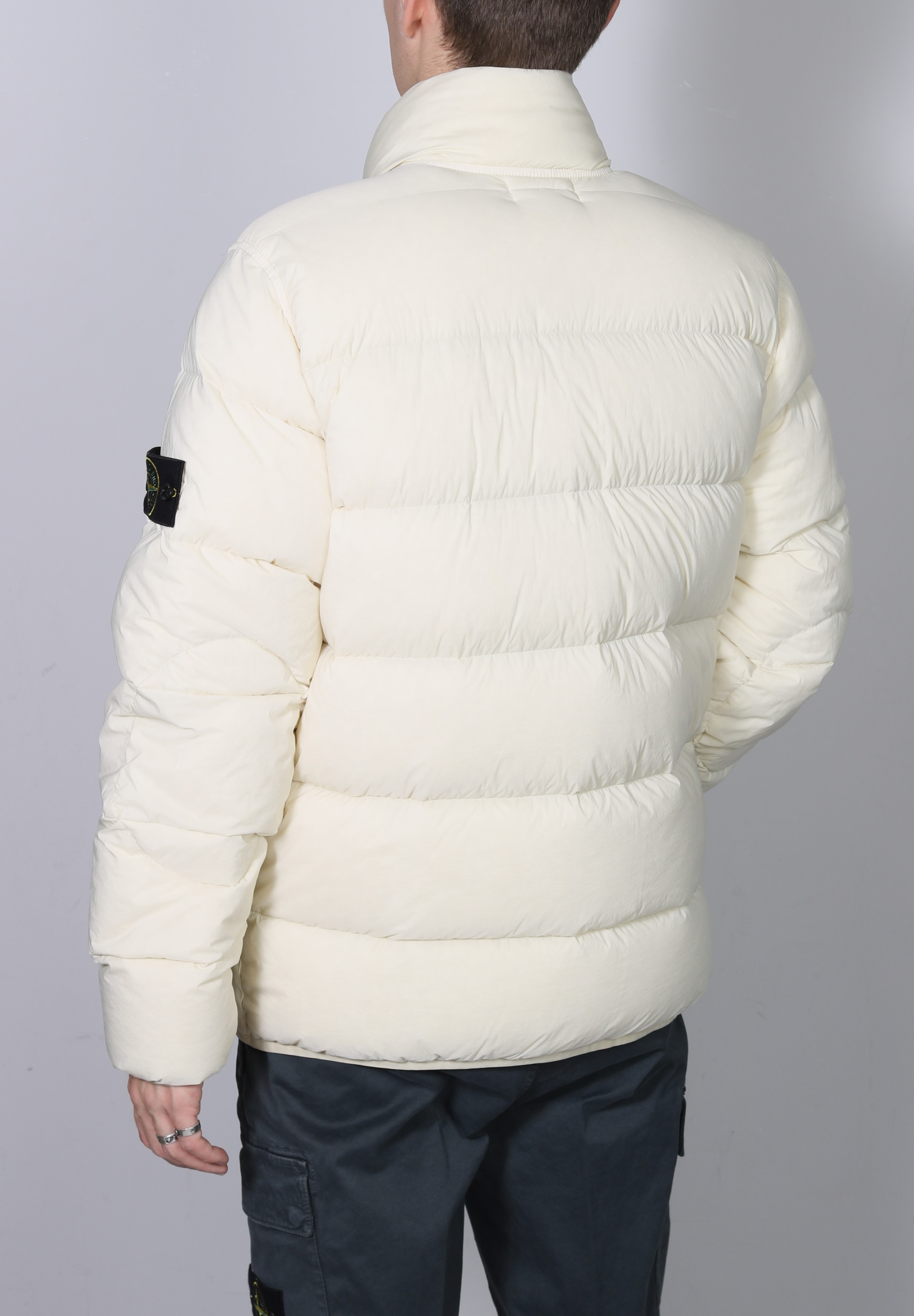 STONE ISLAND Down Jacket in Cream