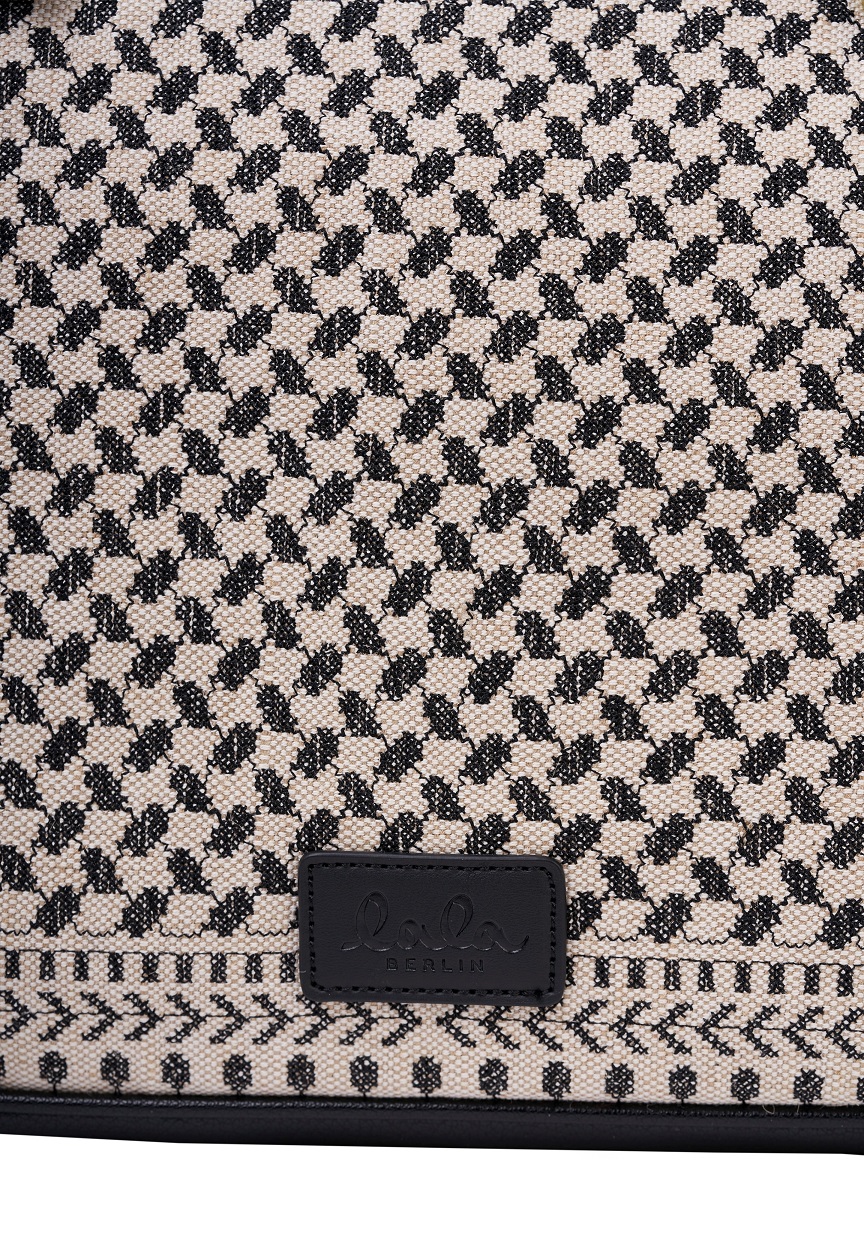 Lala Berlin East West Tote Melda Hessian X-Stitch