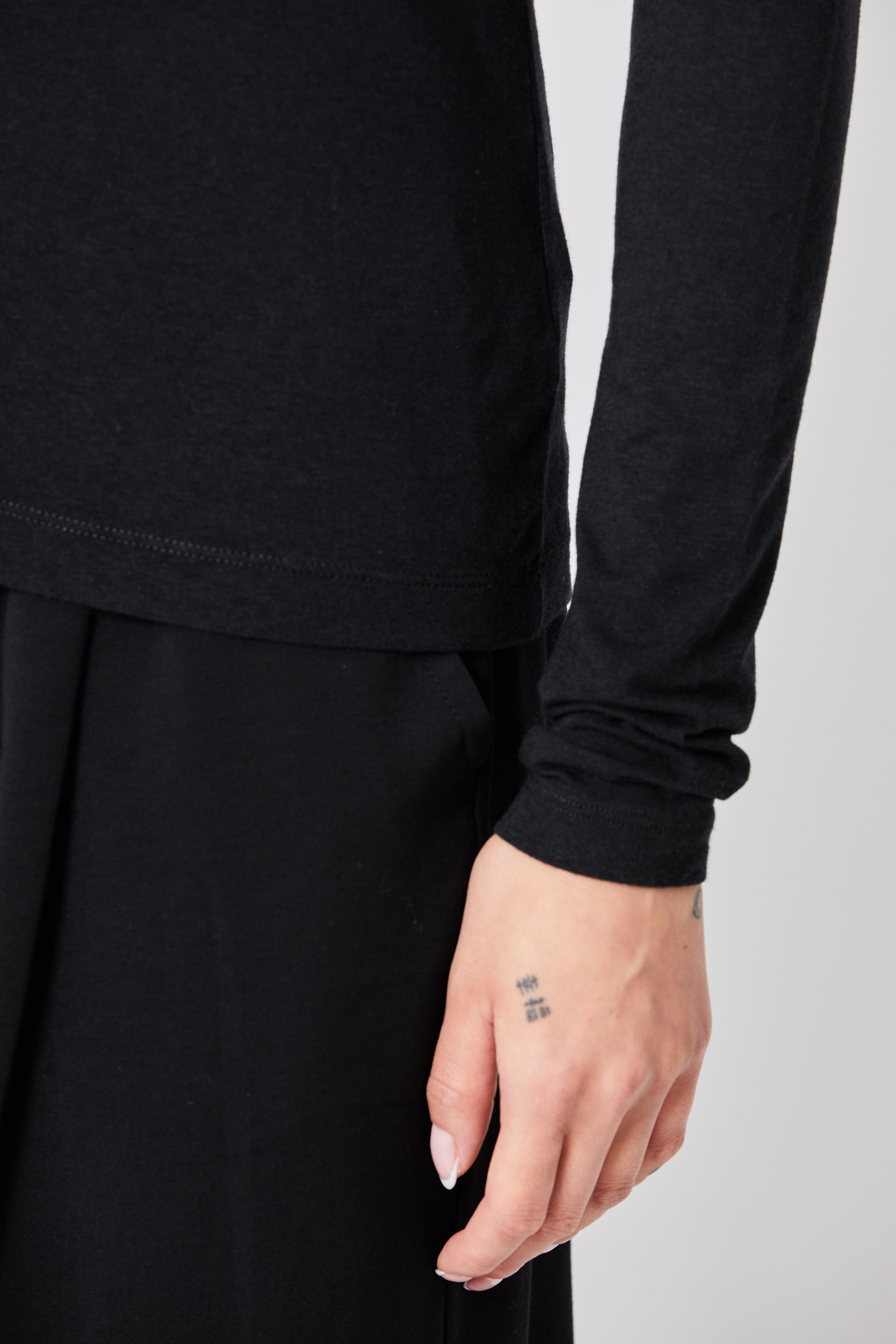 Thom Krom Bamboo Longsleeve in Black