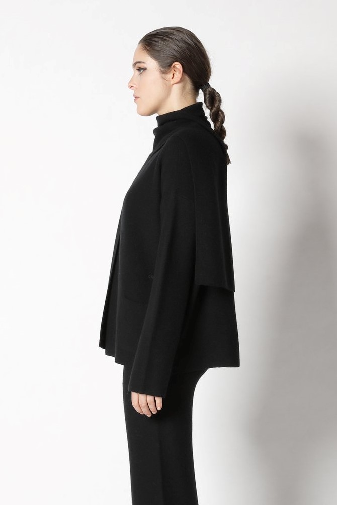 SMINFINITY Scarf Jacket in Black XS/S