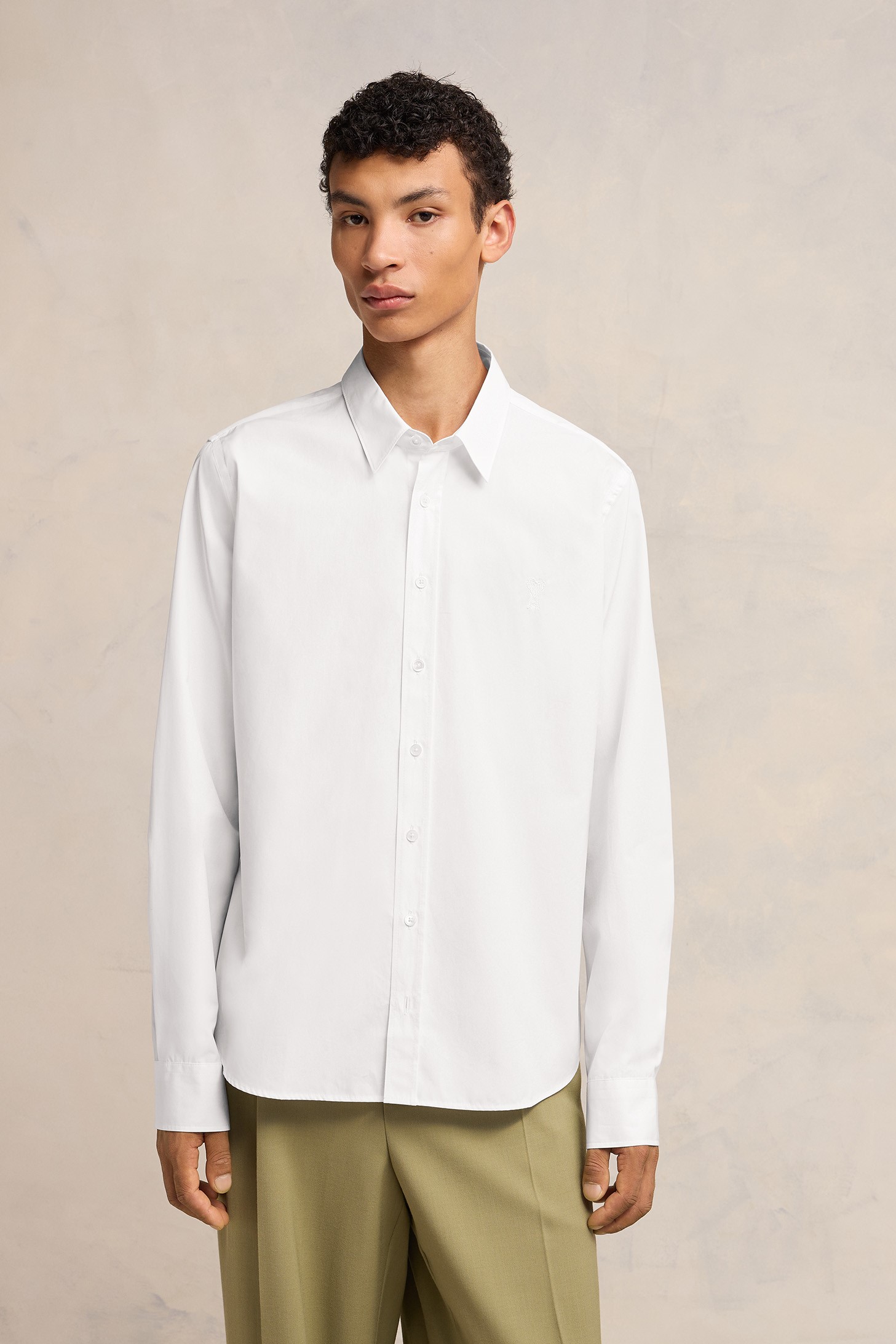 AMI PARIS de Coeur Classic Shirt in White XL