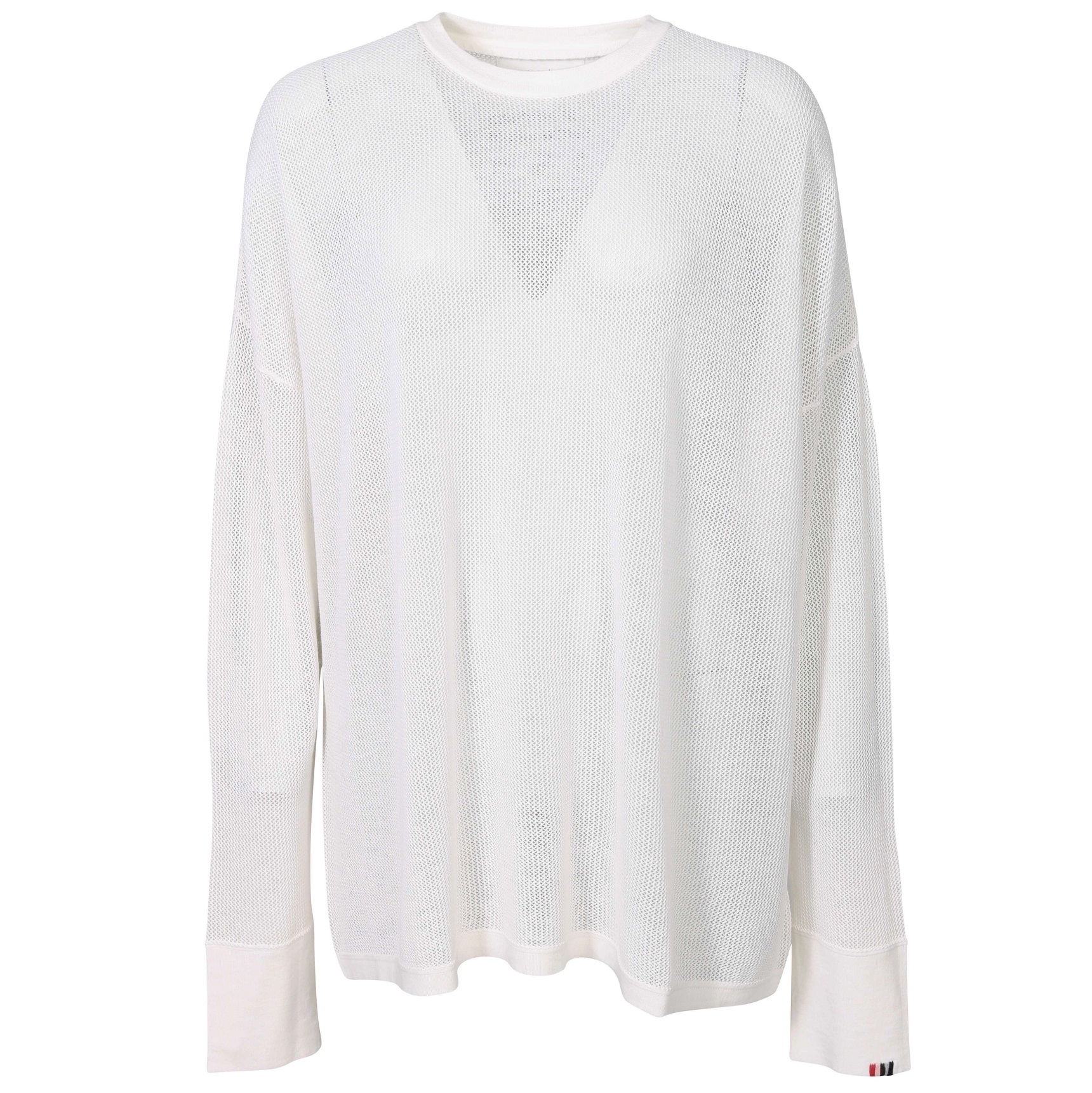 EXTREME CASHMERE Fruit Mesh Sweater N°293 in Snow