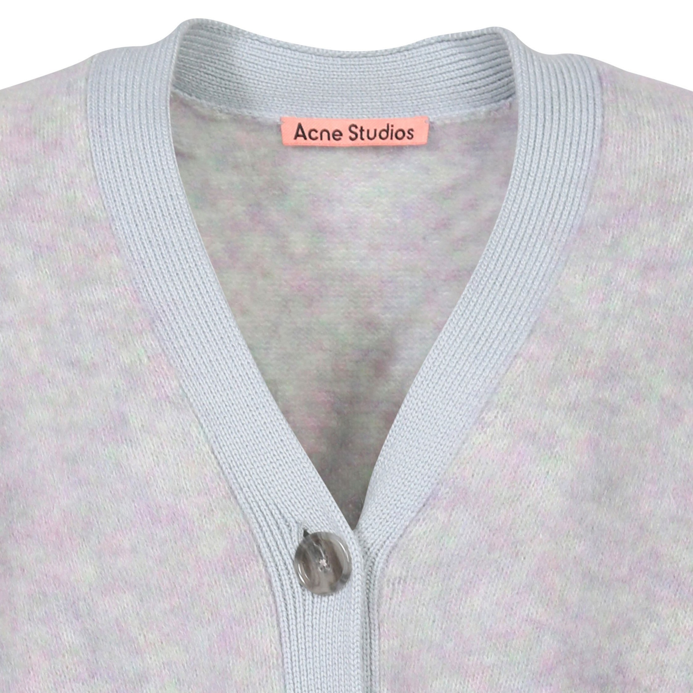 Acne Studios Knit Cardigan in Soft Green Melange