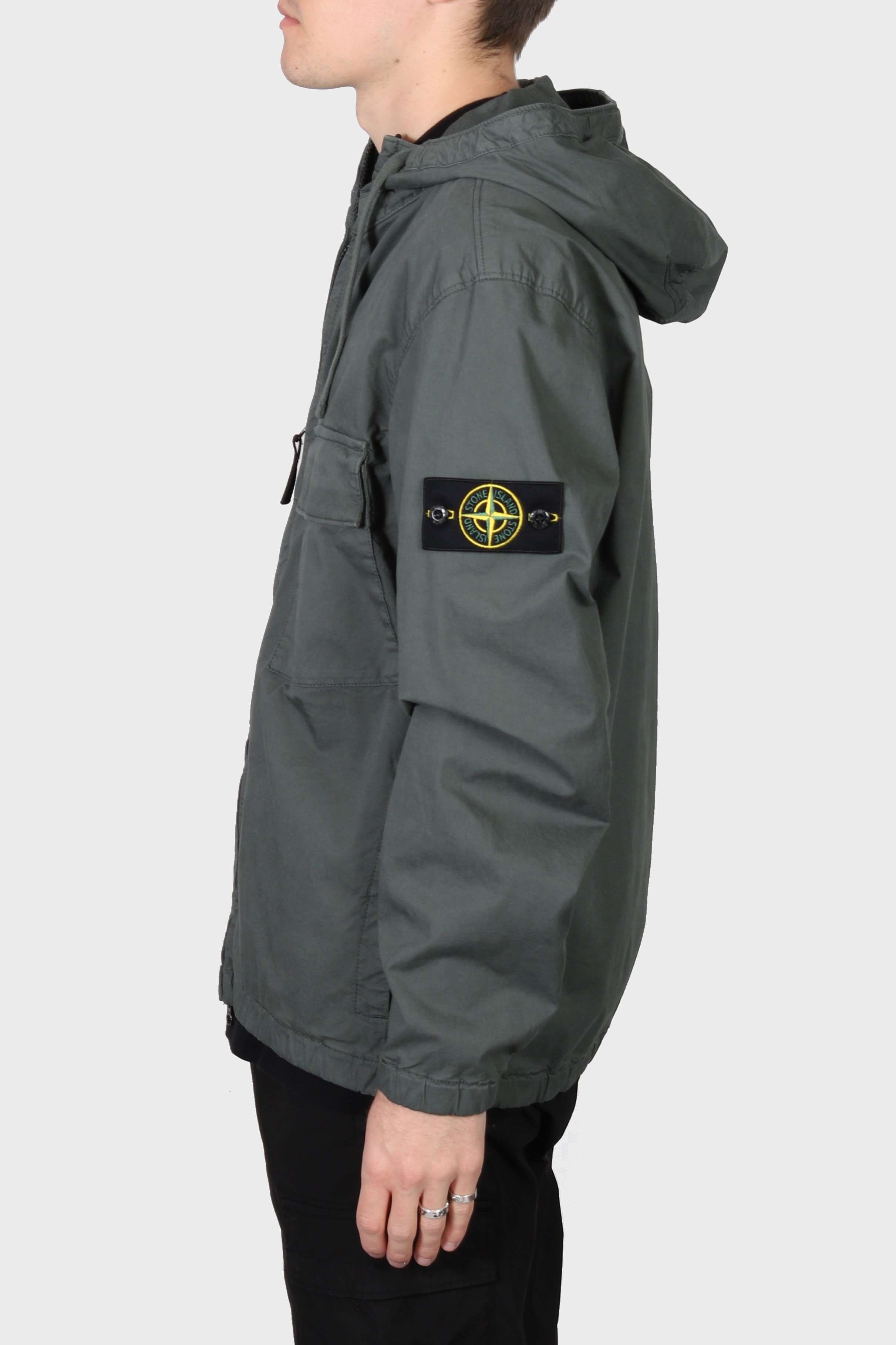 STONE ISLAND Supima® Cotton Twill Jacket in Green S