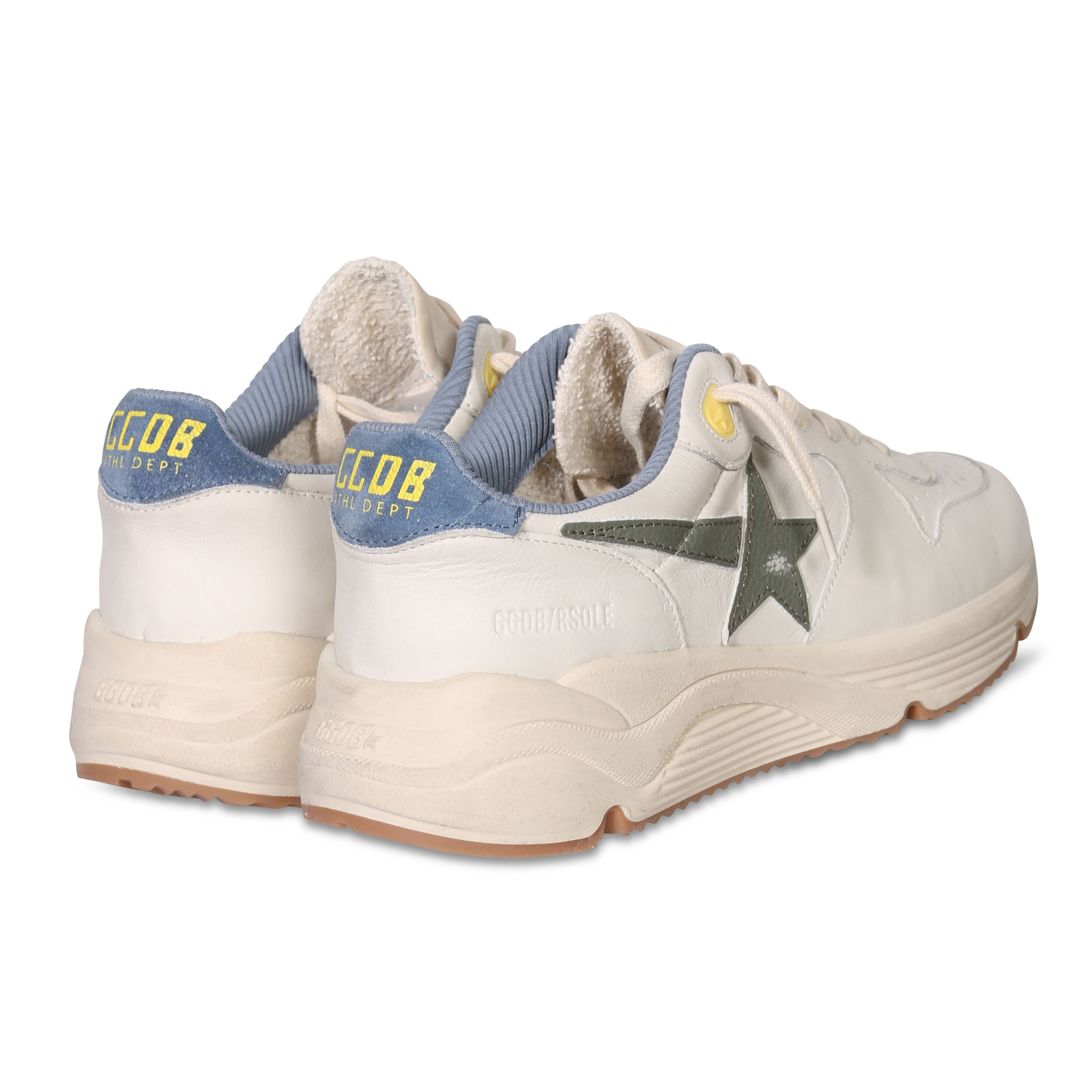 GOLDEN GOOSE Sneaker Running in Cream/Olive/Blue 45