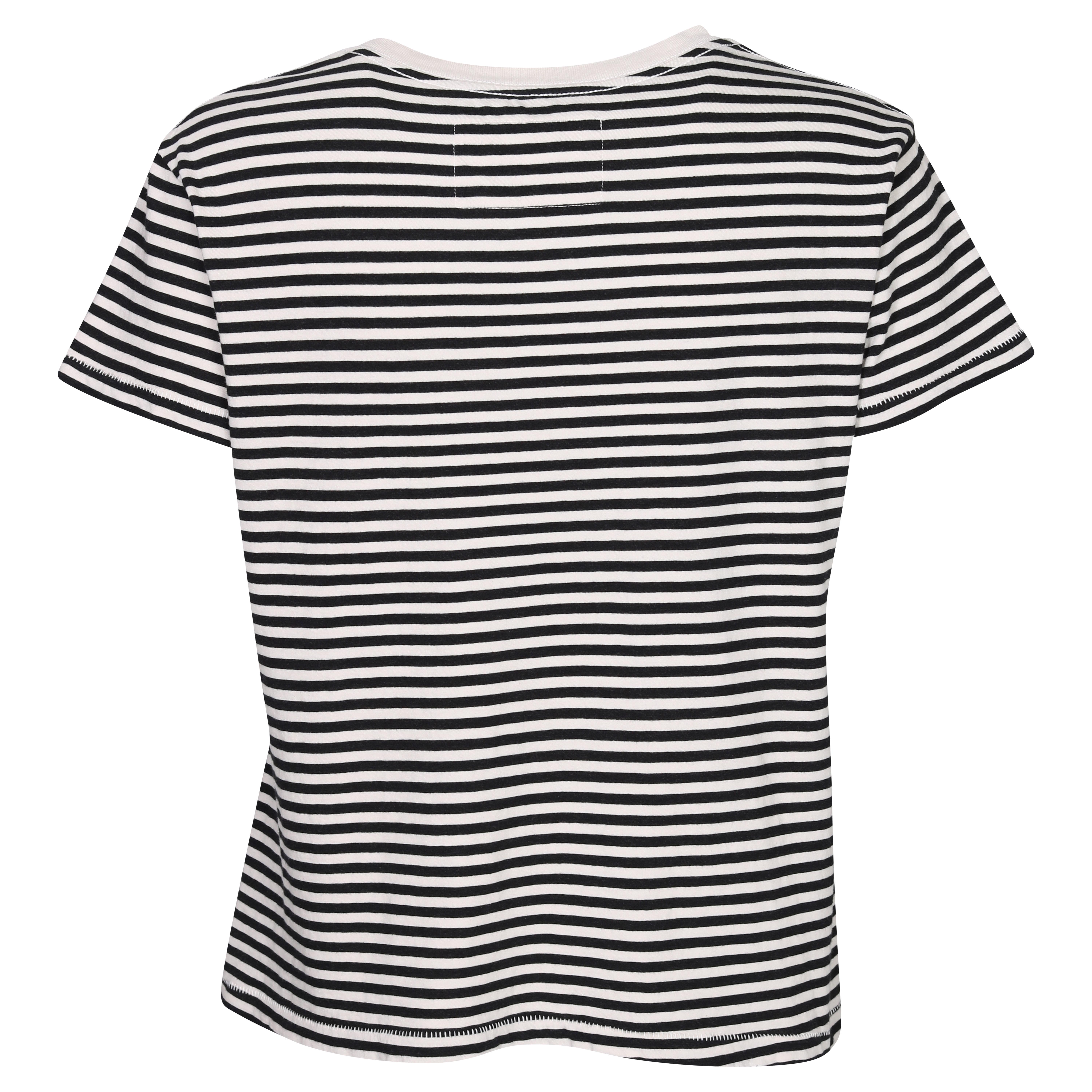 Nili Lotan Striped Brady T-Shirt Black/Ivory XL