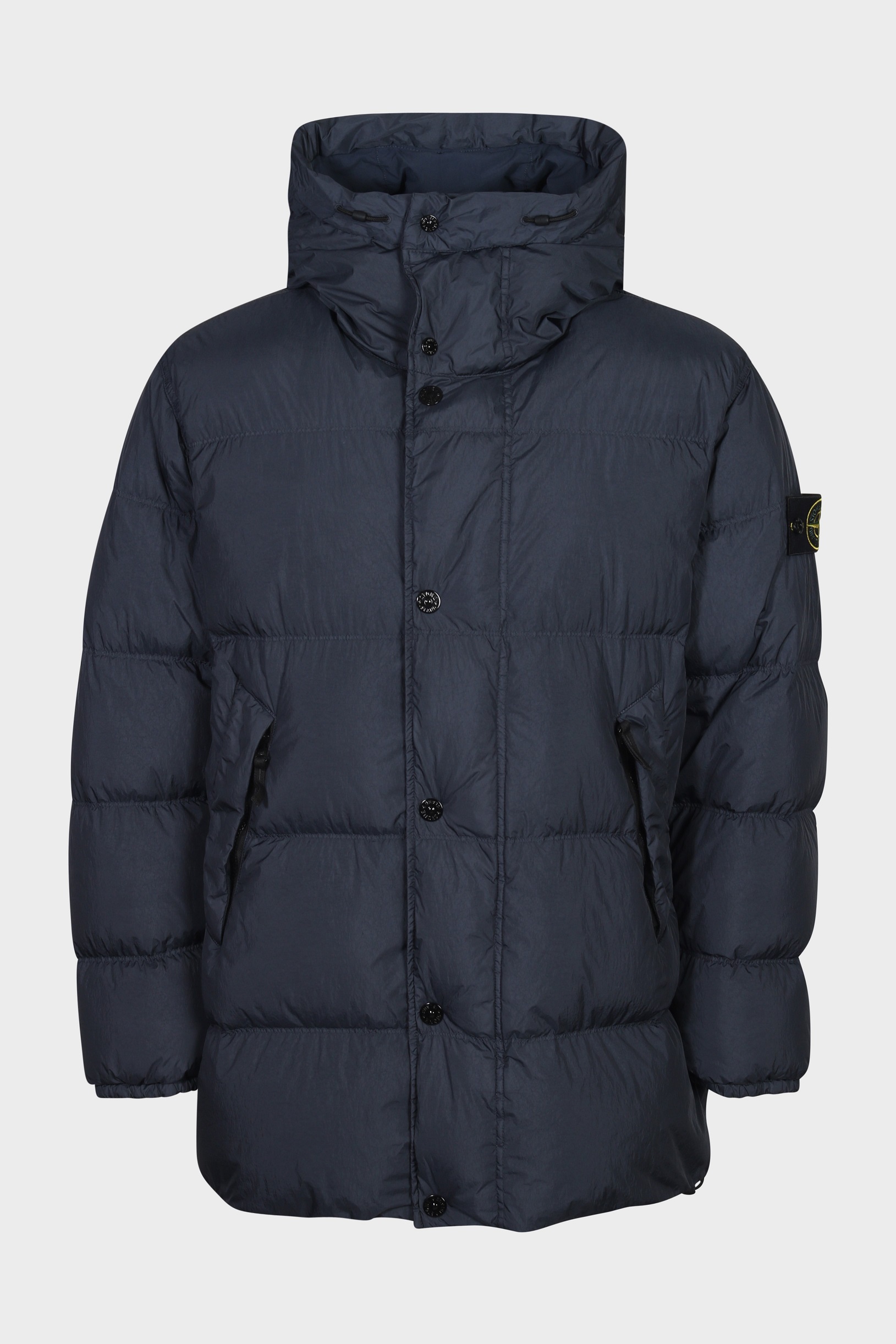 STONE ISLAND Garment Dyed Crinkle Reps Down Parka in Navy