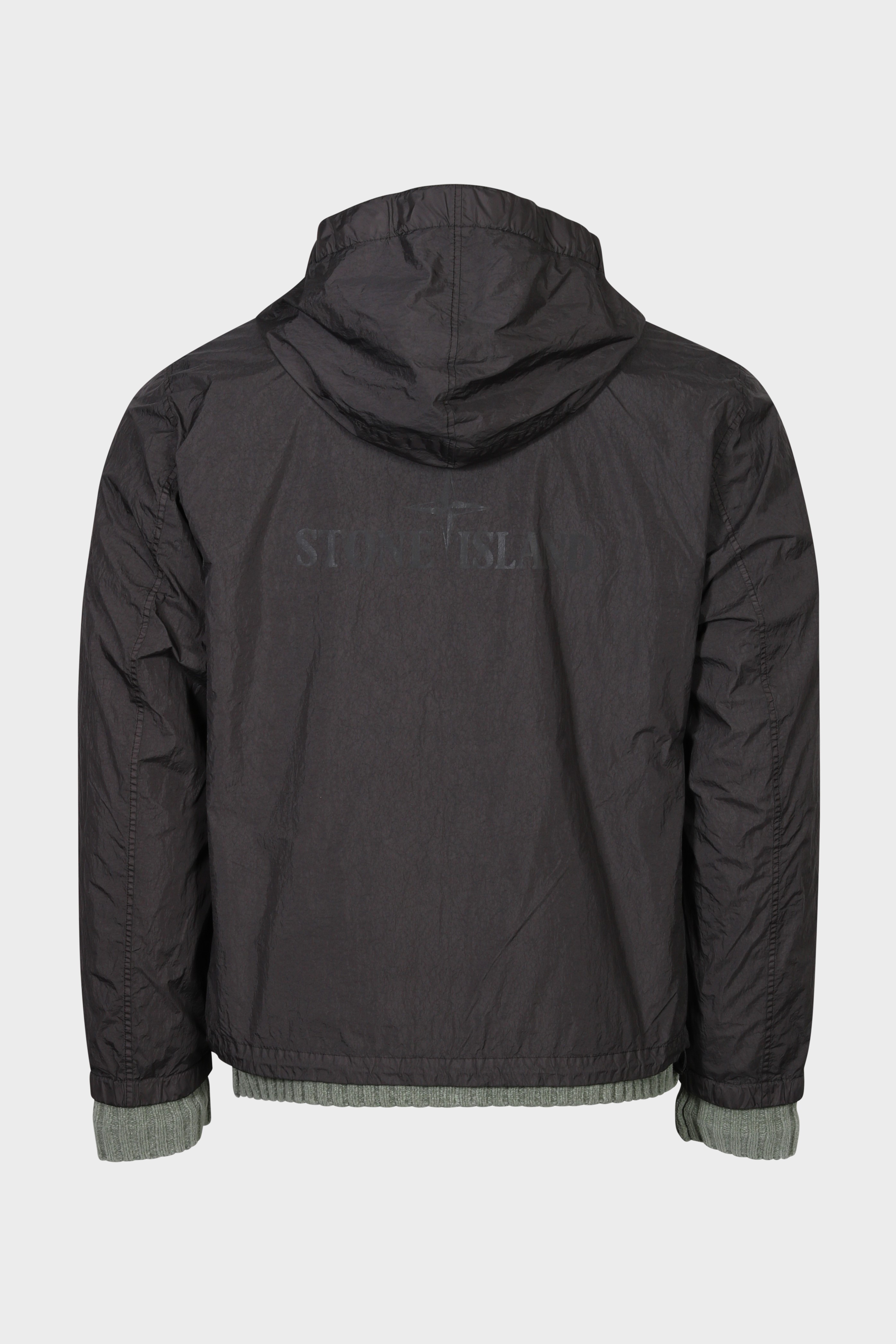 STONE ISLAND Reversible Padded Cotton Knit Jacket in Sage STONE ISLAND Reversible Padded Cotton Knit Jacket in Sage