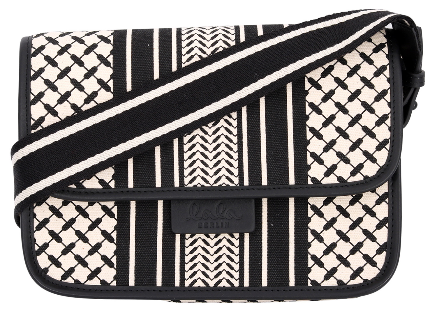 Lala Berlin Crossbody Atlanta Kufiya Offwhite/Black