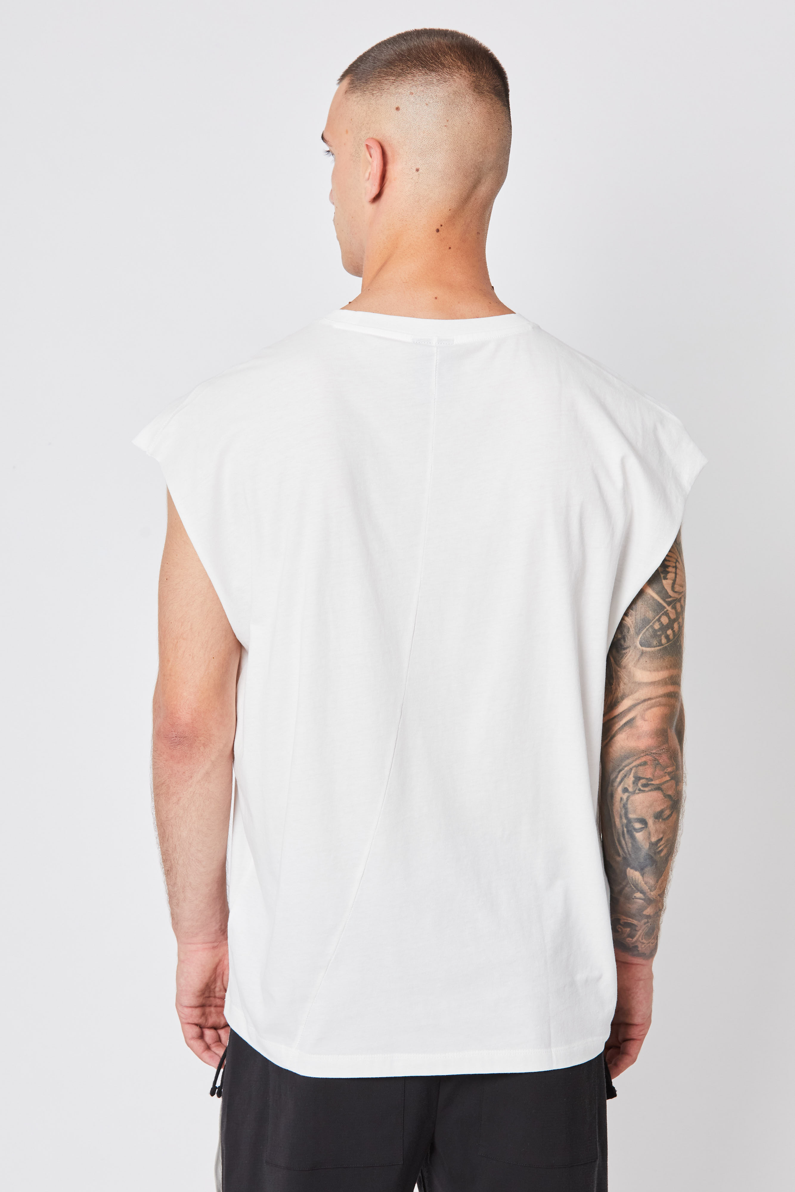 Thom Krom Oversize Muscle Tee in Off White