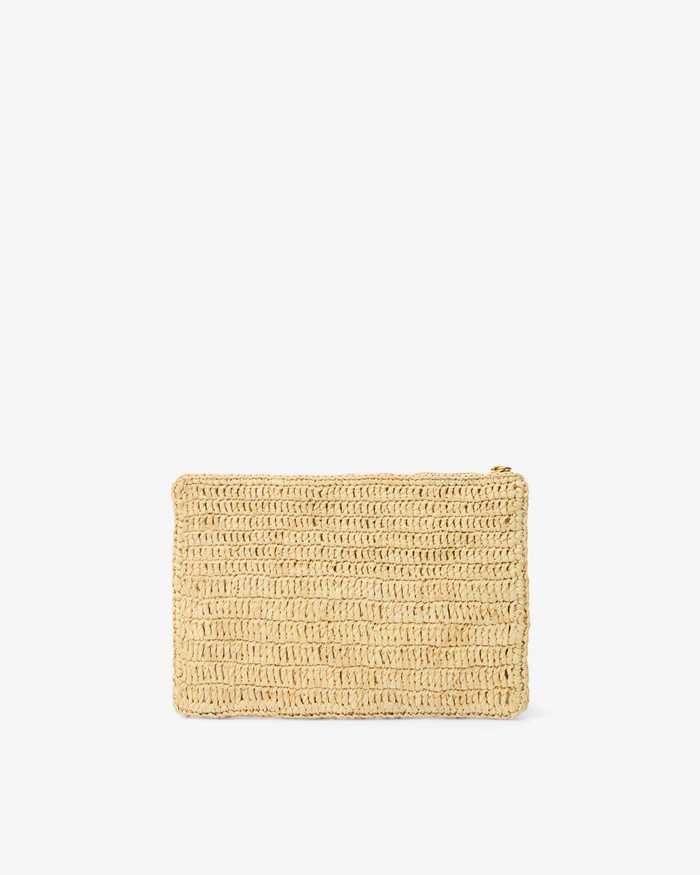ISABEL MARANT Praia Clutch in Natural/Pink