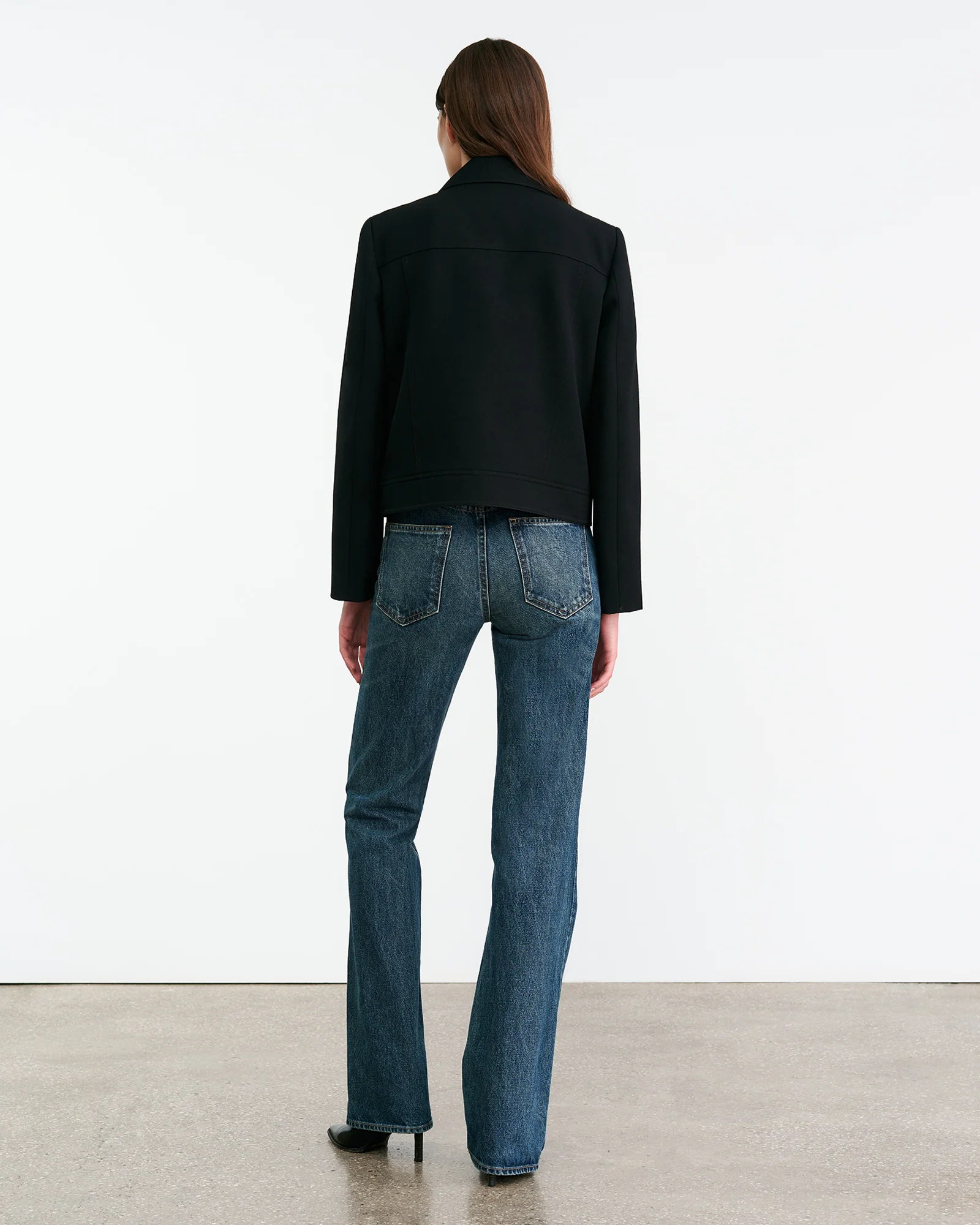 NILI LOTAN Short Wool Jacket in Black