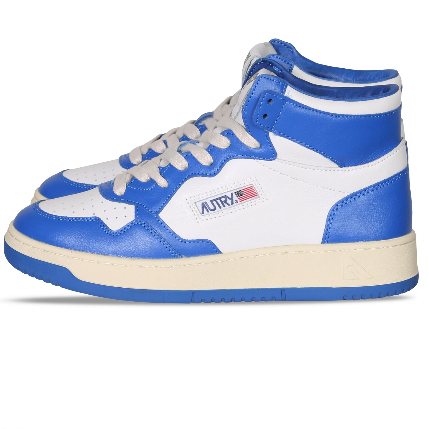AUTRY ACTION SHOES Mid Sneaker in White/Princ Blue
