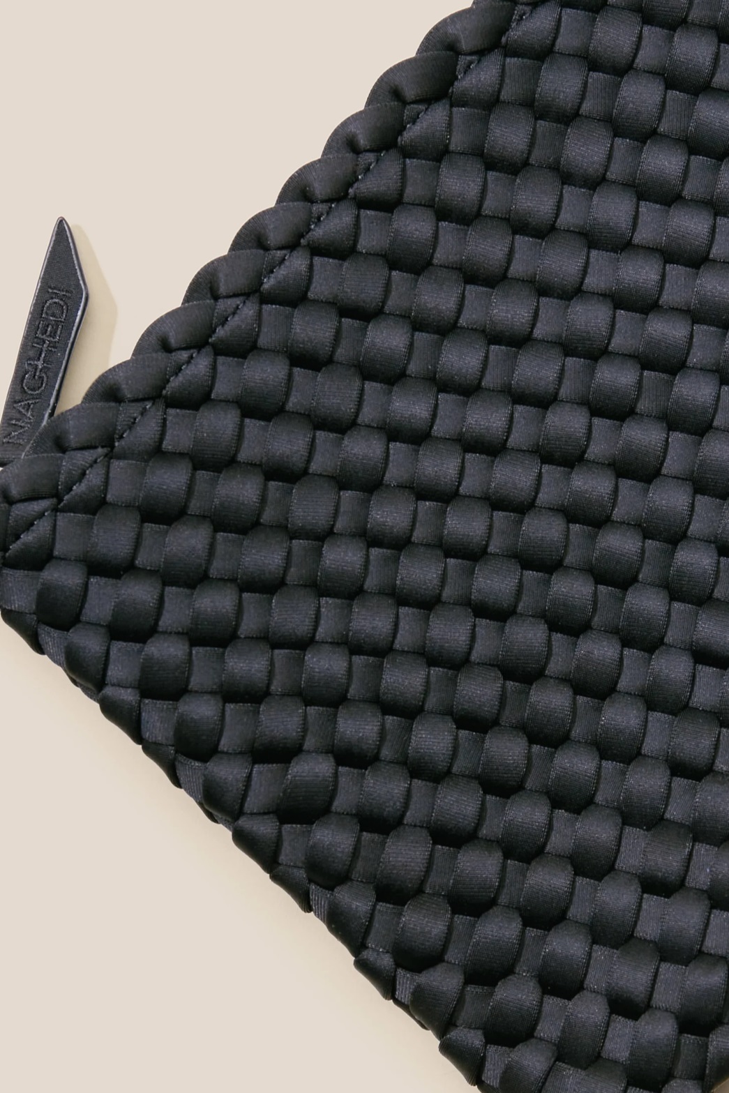 NAGHEDI Handwoven Large Nomad Hobo Bag in Onyx