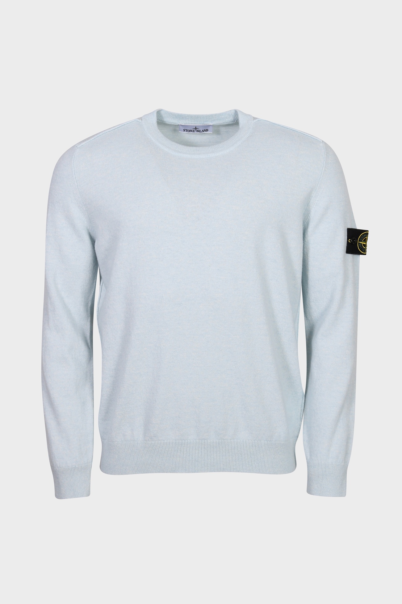 STONE ISLAND Light Knit Pullover in Light Blue