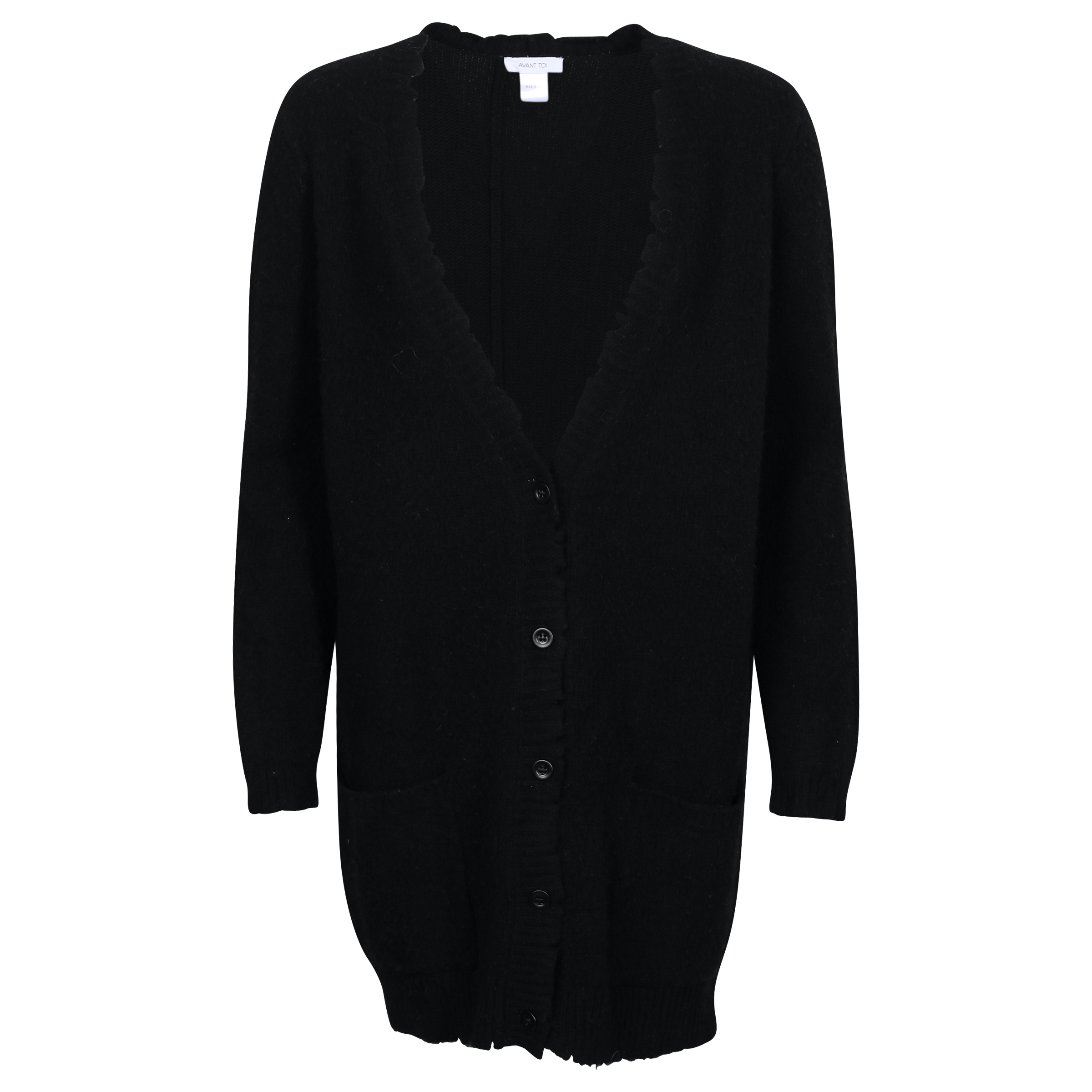 Avant Toi Knit Cardigan in Black