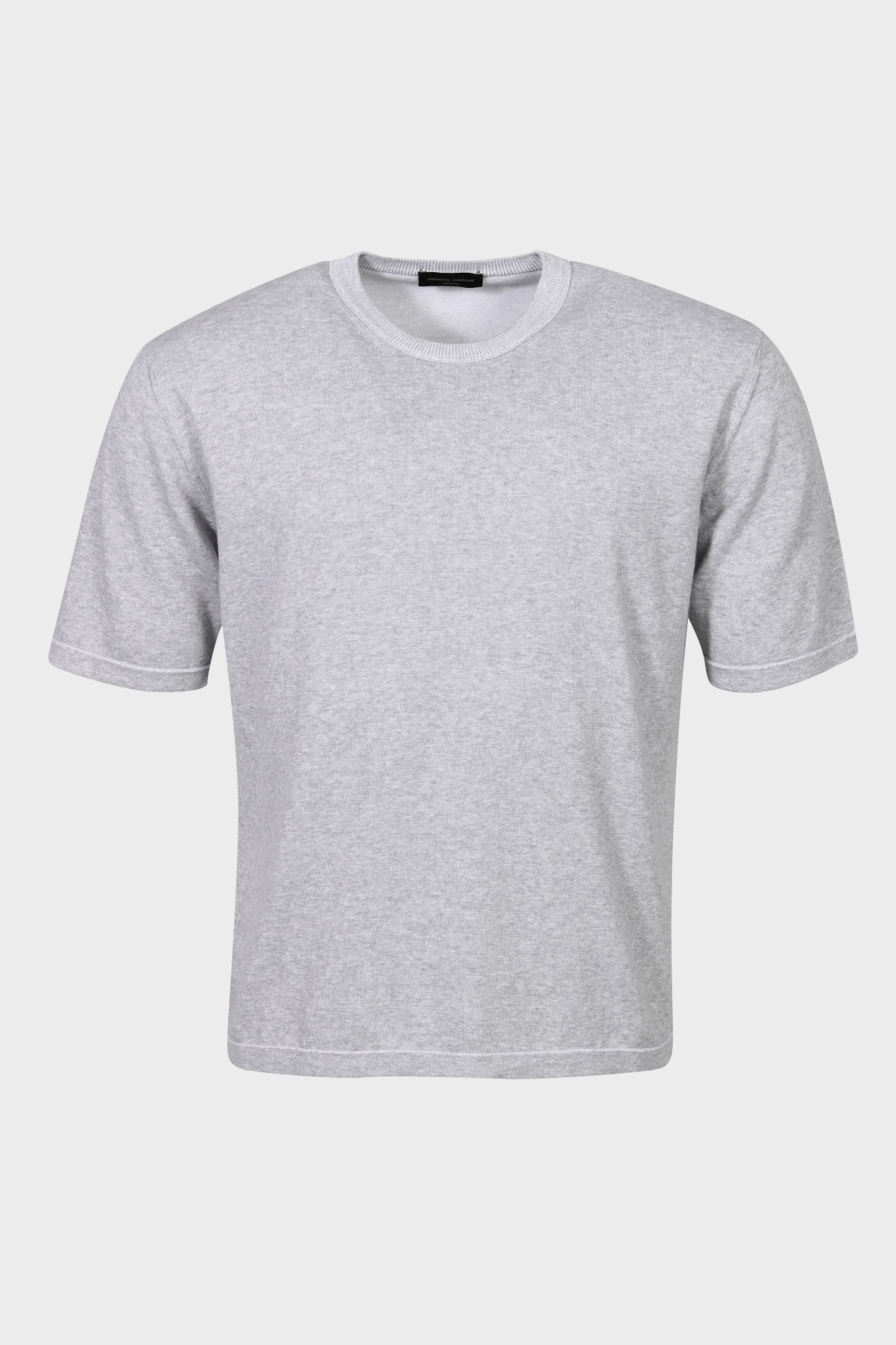 ROBERTO COLLINA Cotton Knit T-Shirt in Heathergrey ROBERTO COLLINA Cotton Knit T-Shirt in Heathergrey
