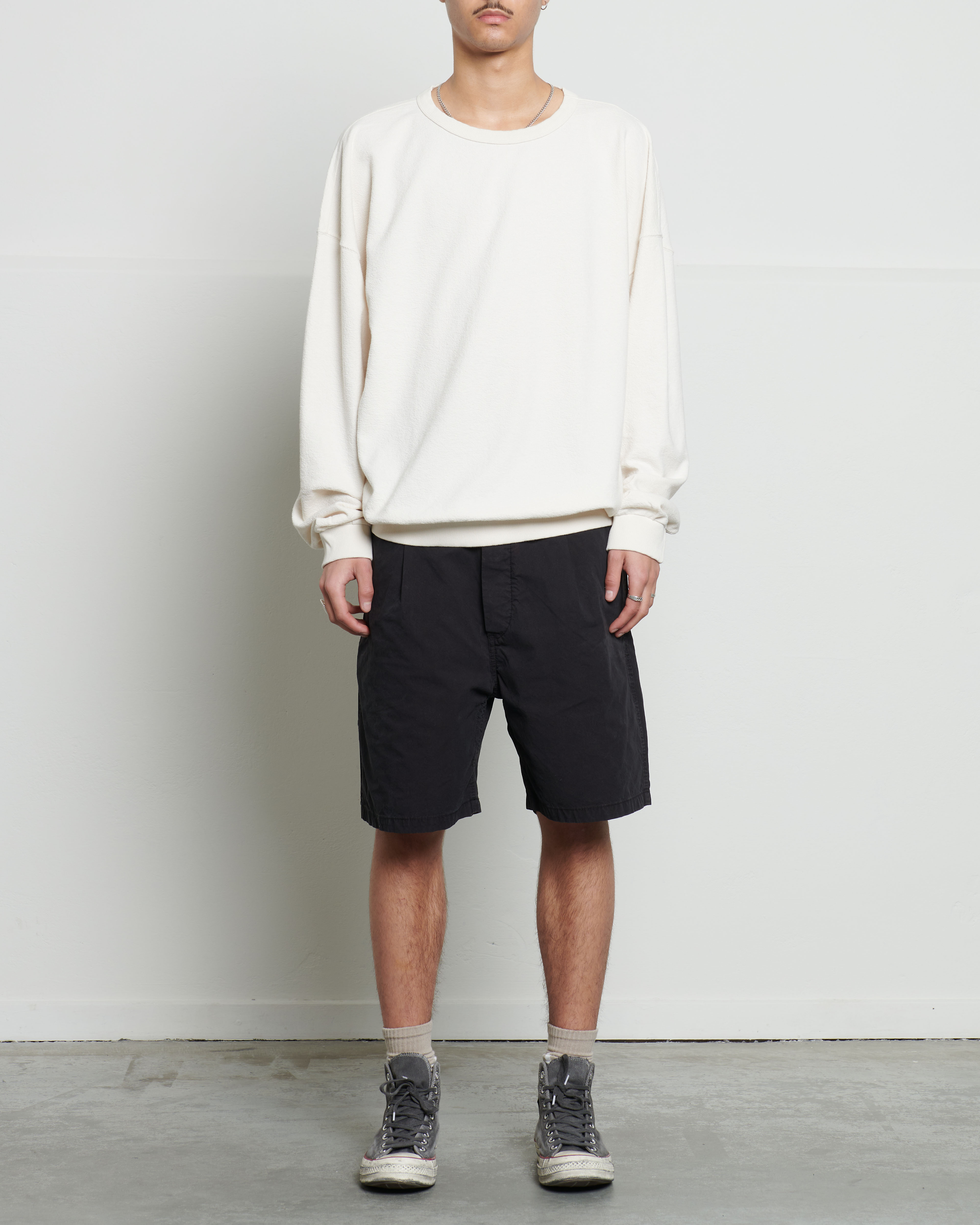 APPLIED ART FORMS Structure Sweater in Ecru L