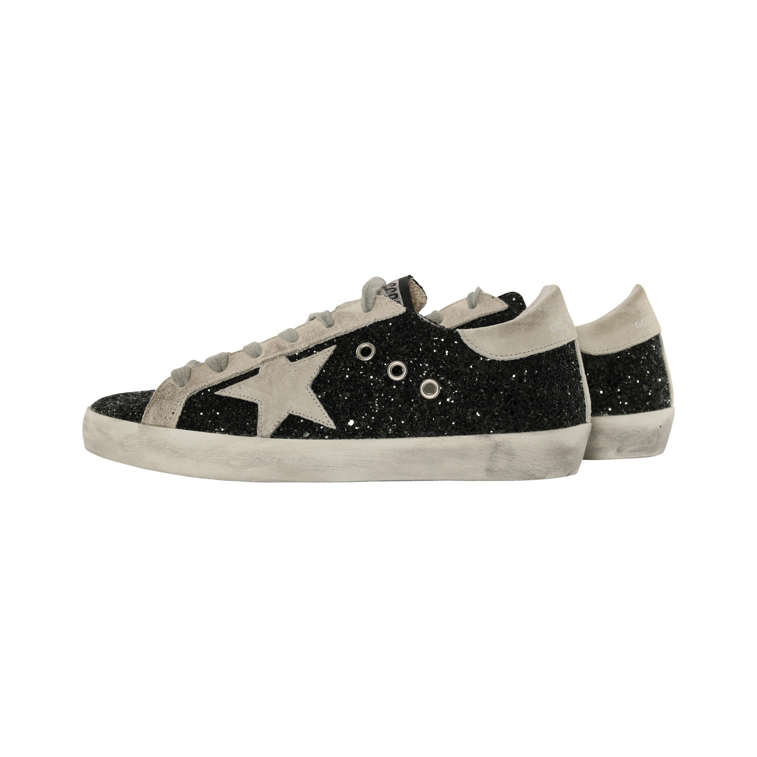 Golden Goose Sneaker Superstar Black Glitter 40