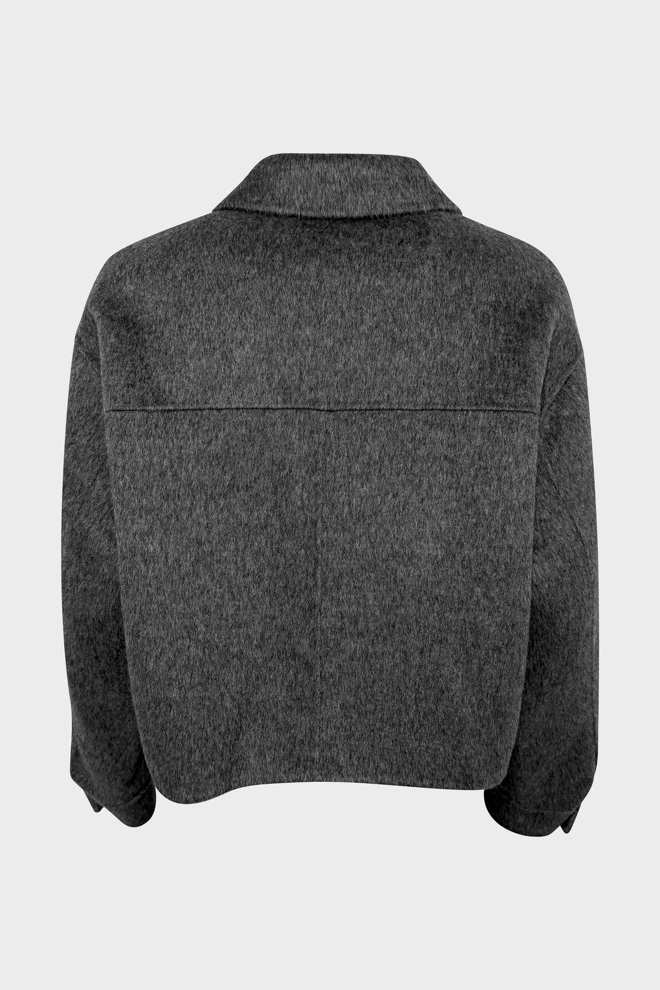 FLONA Cropped Jacket in Grey Melange