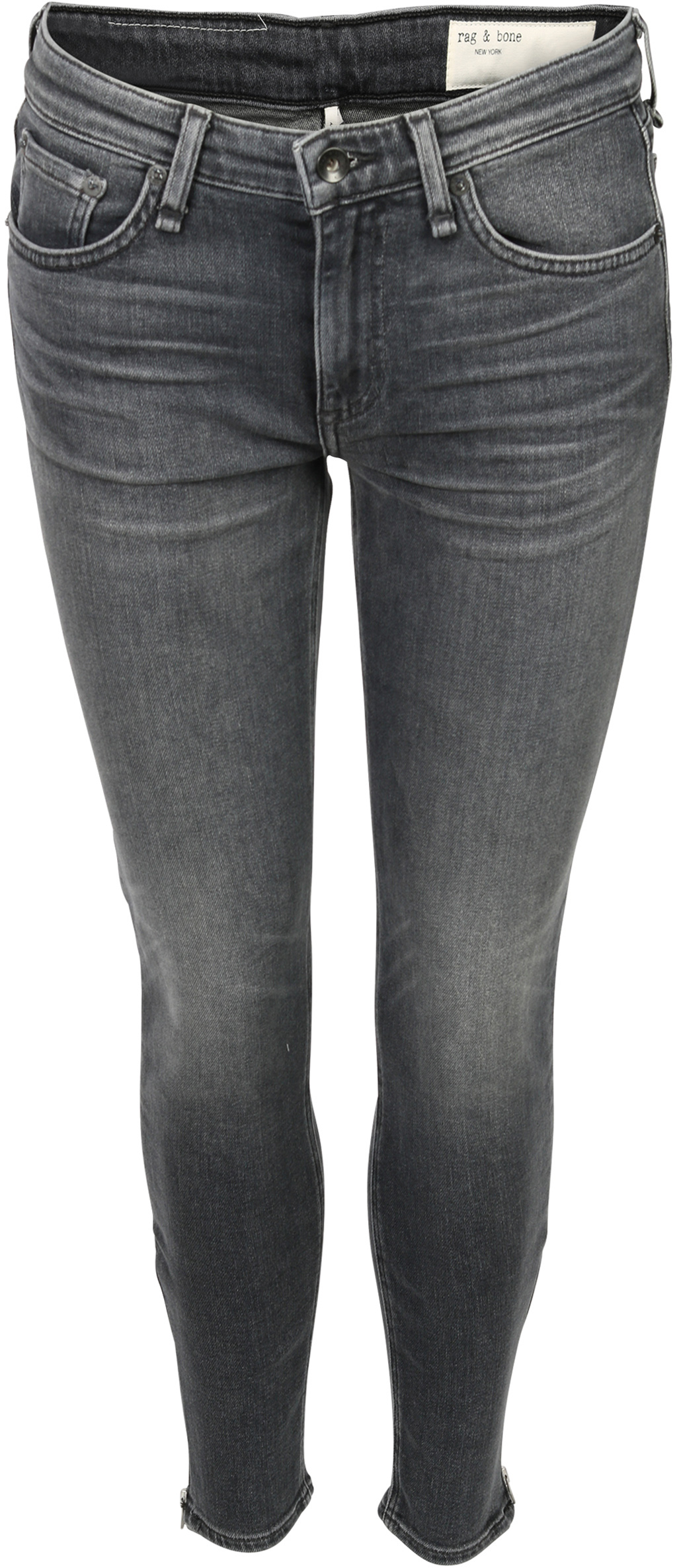 Rag & Bone Jeans Cate Grey Midrise Ankle Skinny