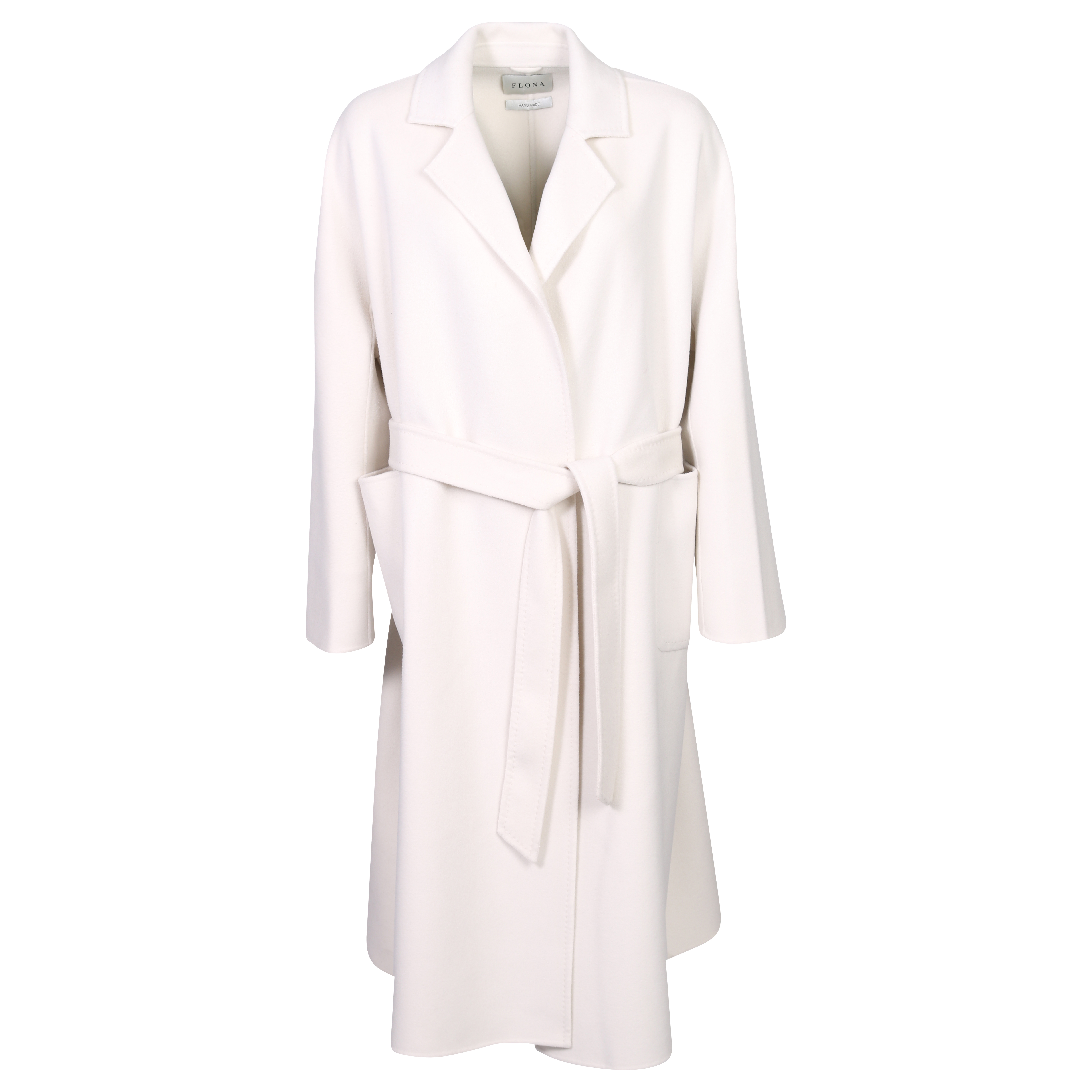 Flona Wool/Cashmere Coat in Offwhite M/L