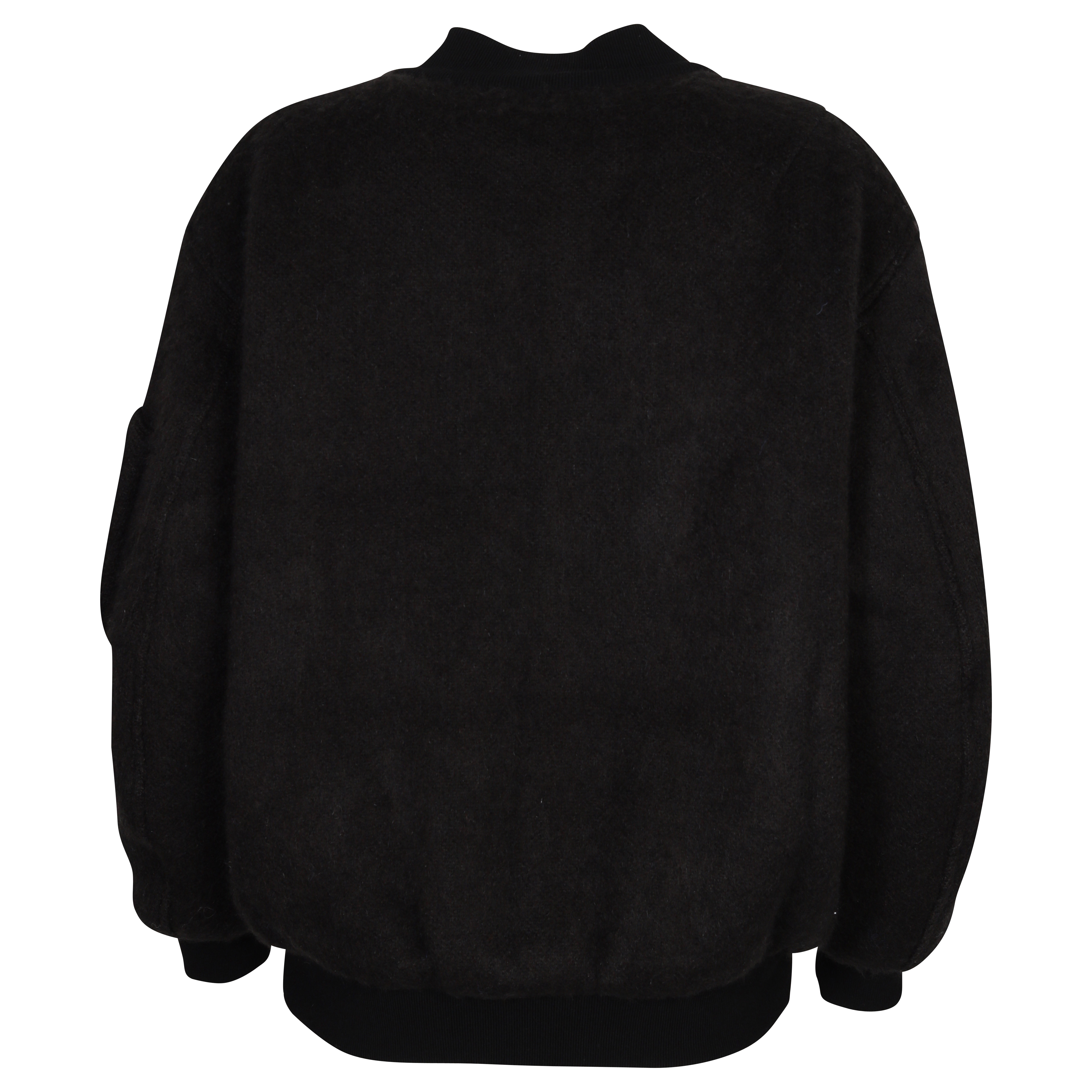 Laneus Padded Knit Bomber in Black