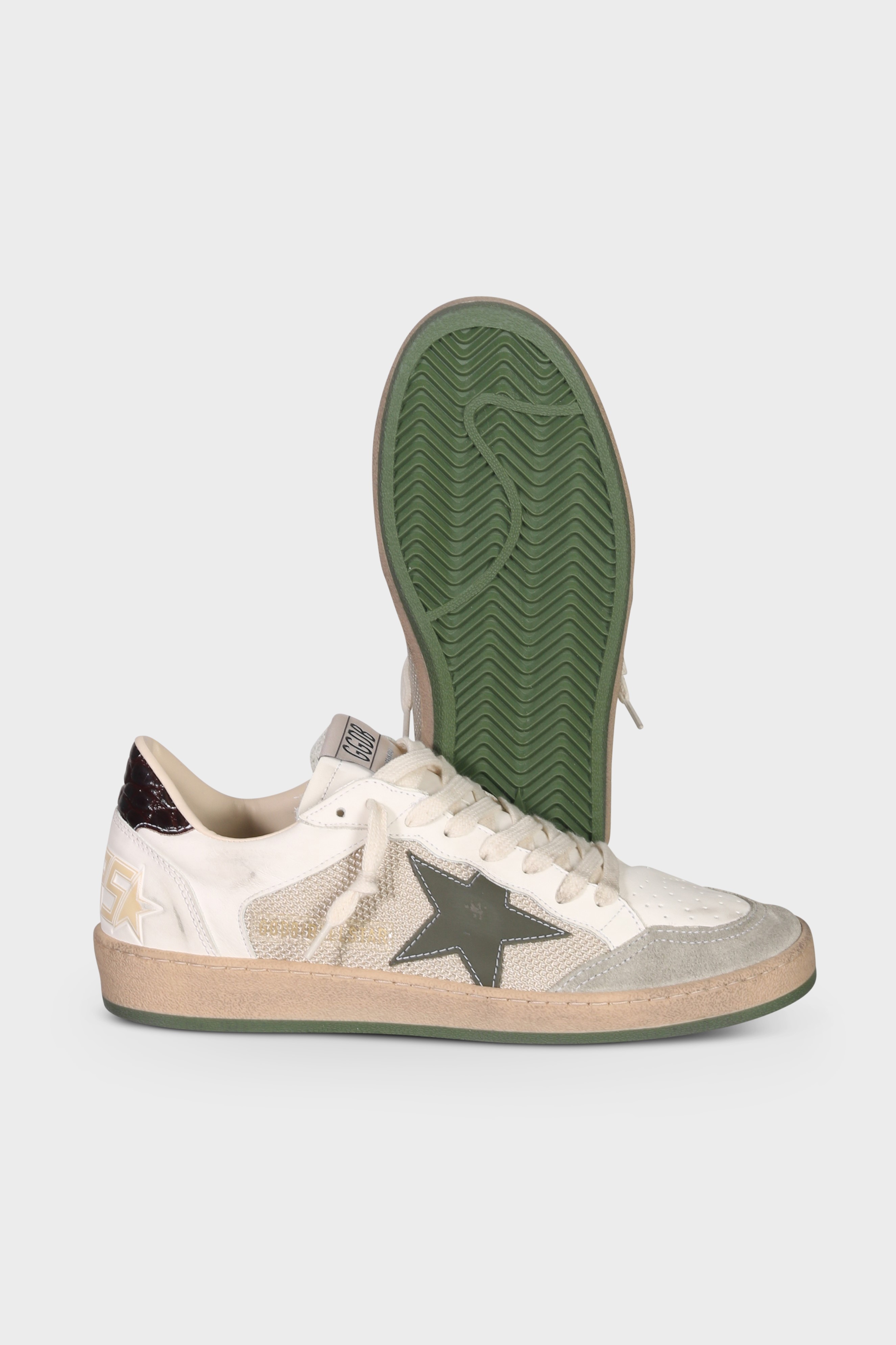 GOLDEN GOOSE Ballstar in Milk/White/Ice/Olive