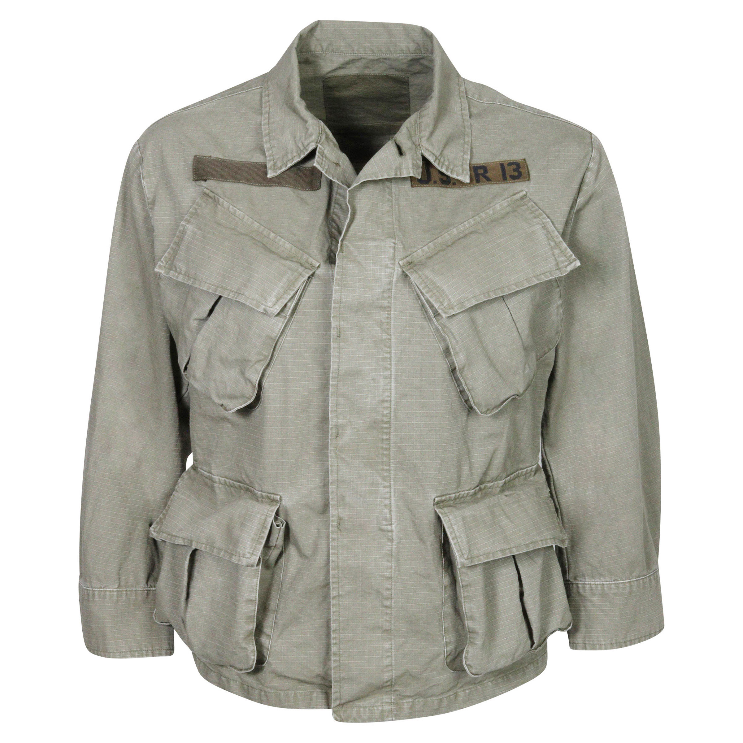 R13 Shrunken Army Jacket Olive