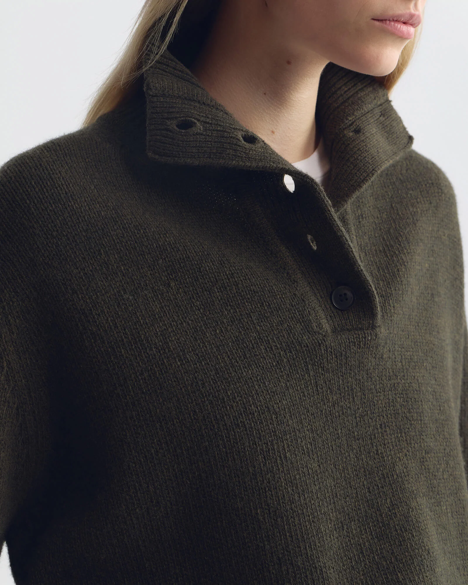 NILI LOTAN Renata Knit Sweater in Dark Pine Melange