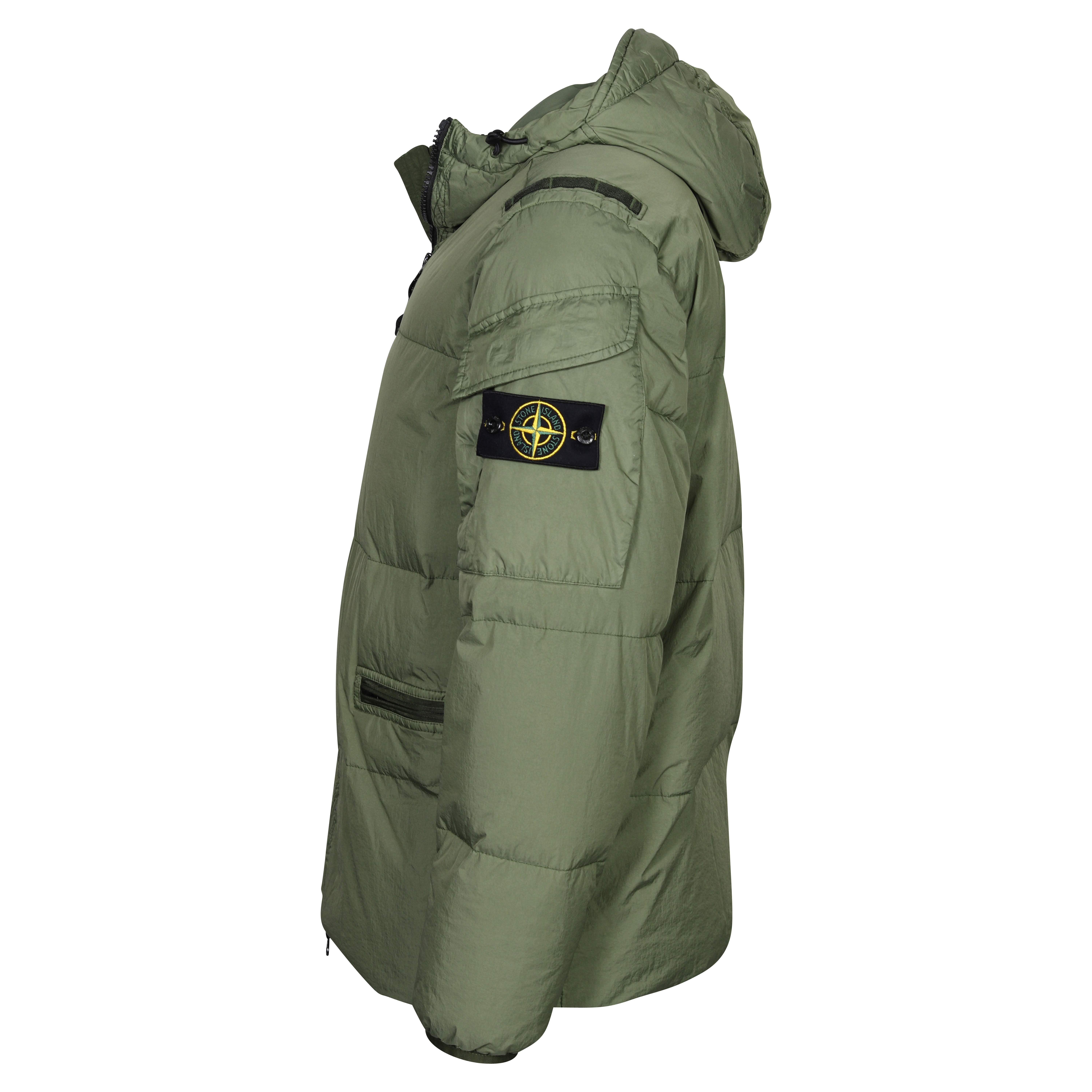 Stone Island Garment Dyed Crincle Reps Ny Down Jacket in Olive