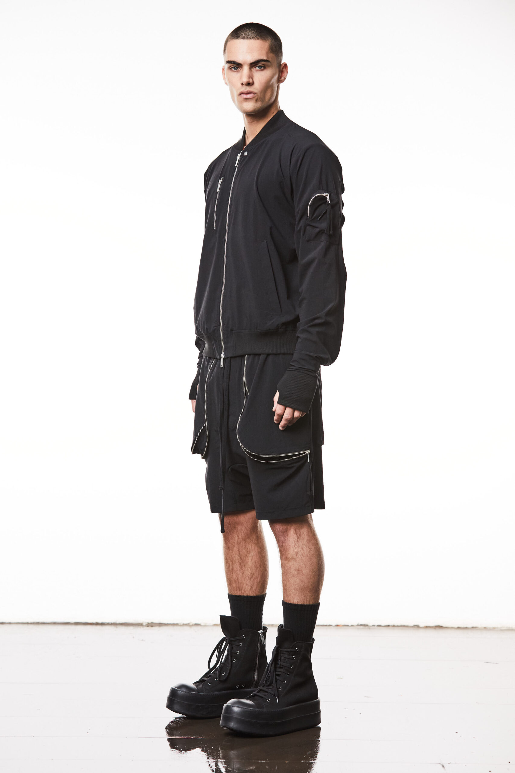 THOM KROM Bomber Jacket in Black THOM KROM Bomber Jacket in Black