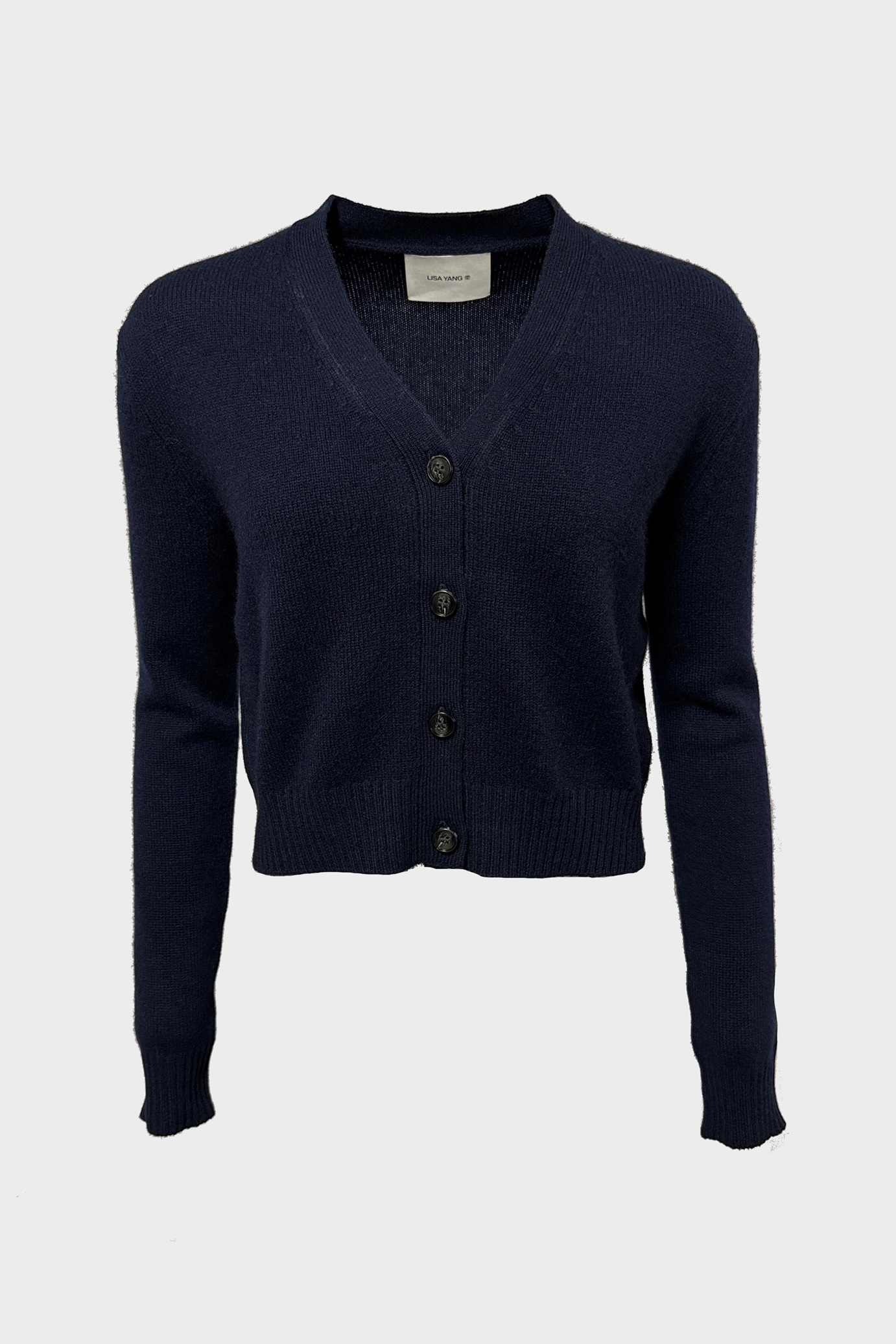 LISA YANG Marion Cashmere Cardigan in Navy
