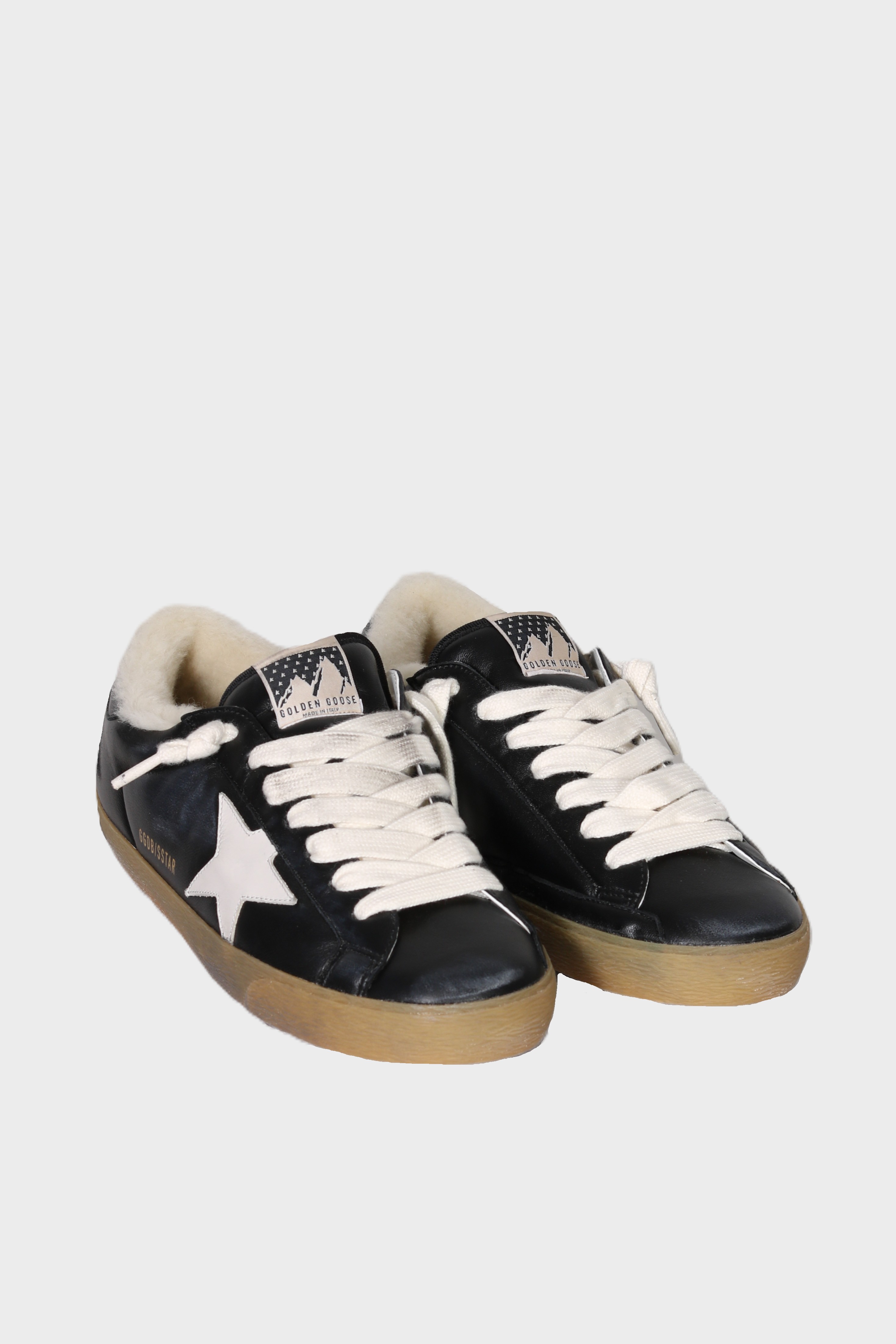 GOLDEN GOOSE Super Star Shearling Black/White